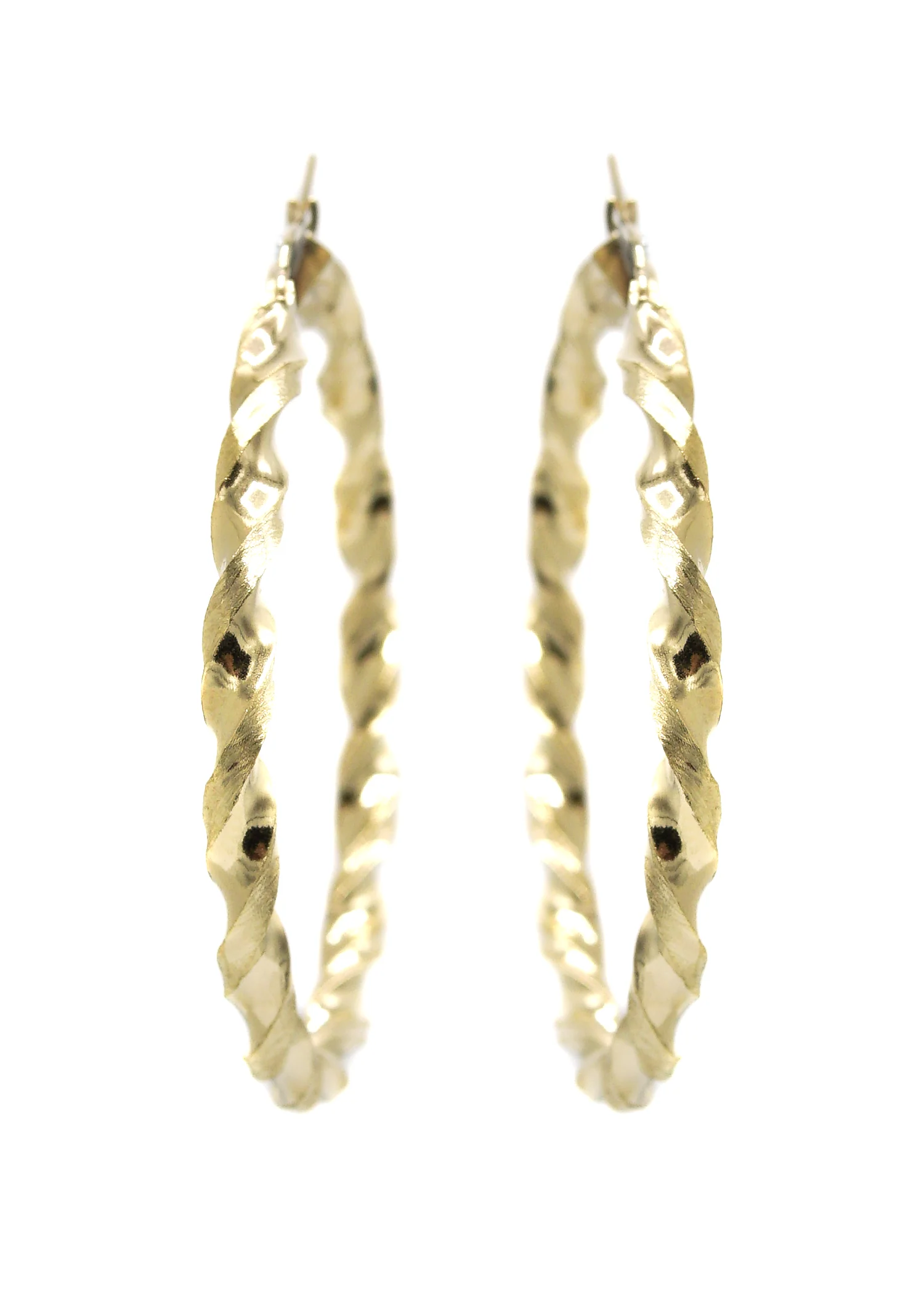 10K Womens Gold Hoop Earrings | Customizable Size - Image 4