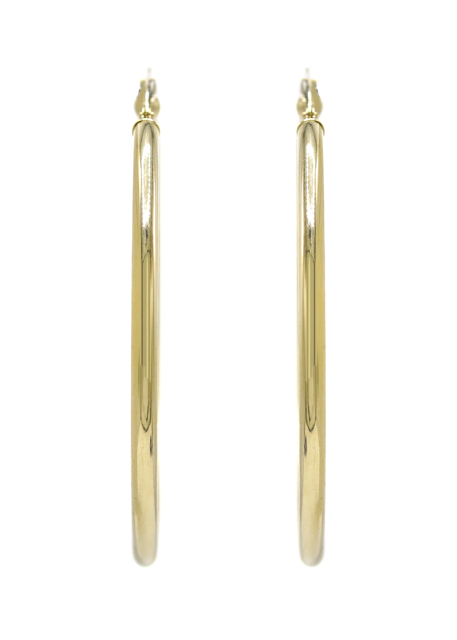 10K Womens Gold Hoop Earrings | Customizable Size - Image 4
