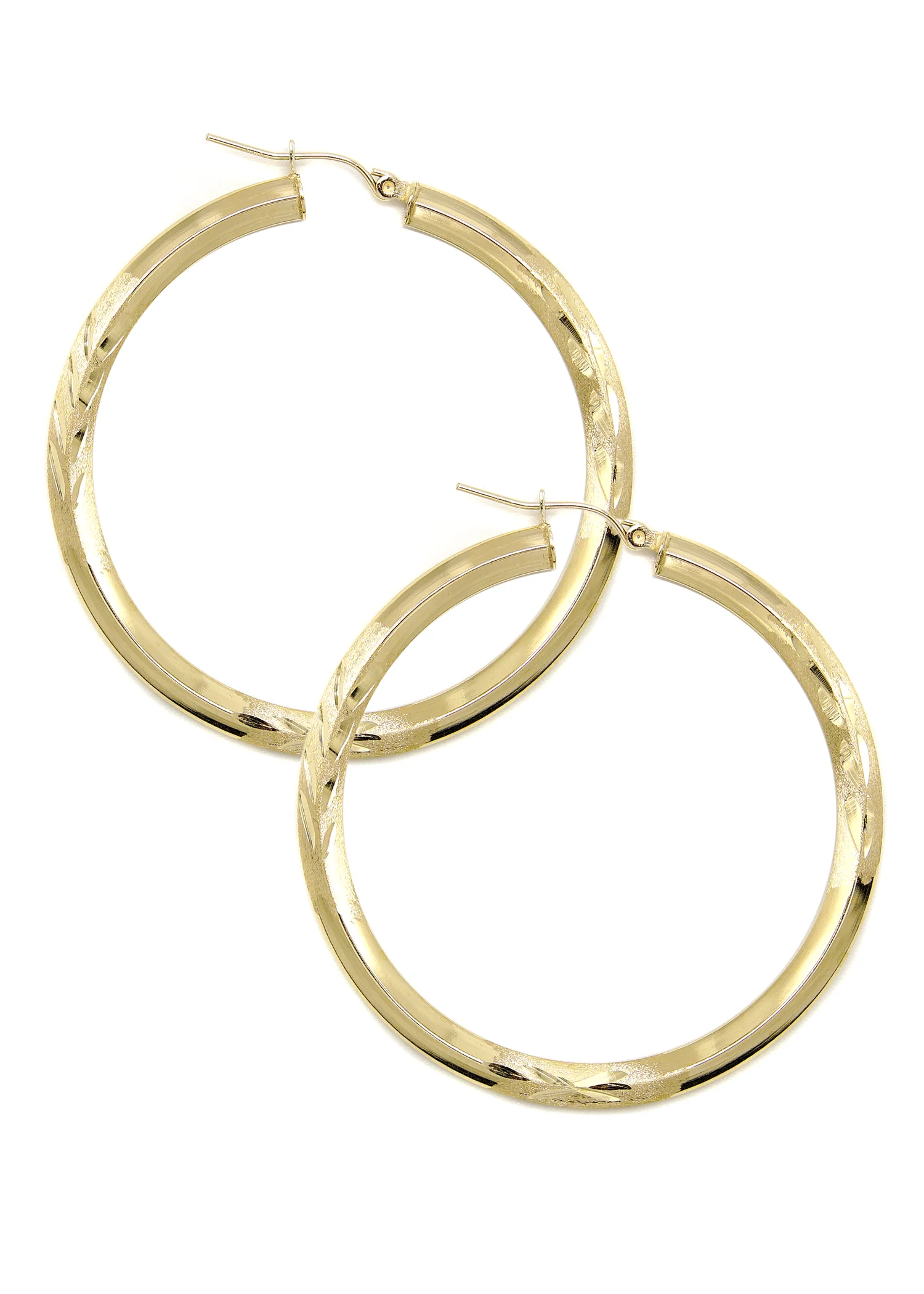 10K Womens Gold Hoop Earrings | Customizable Size