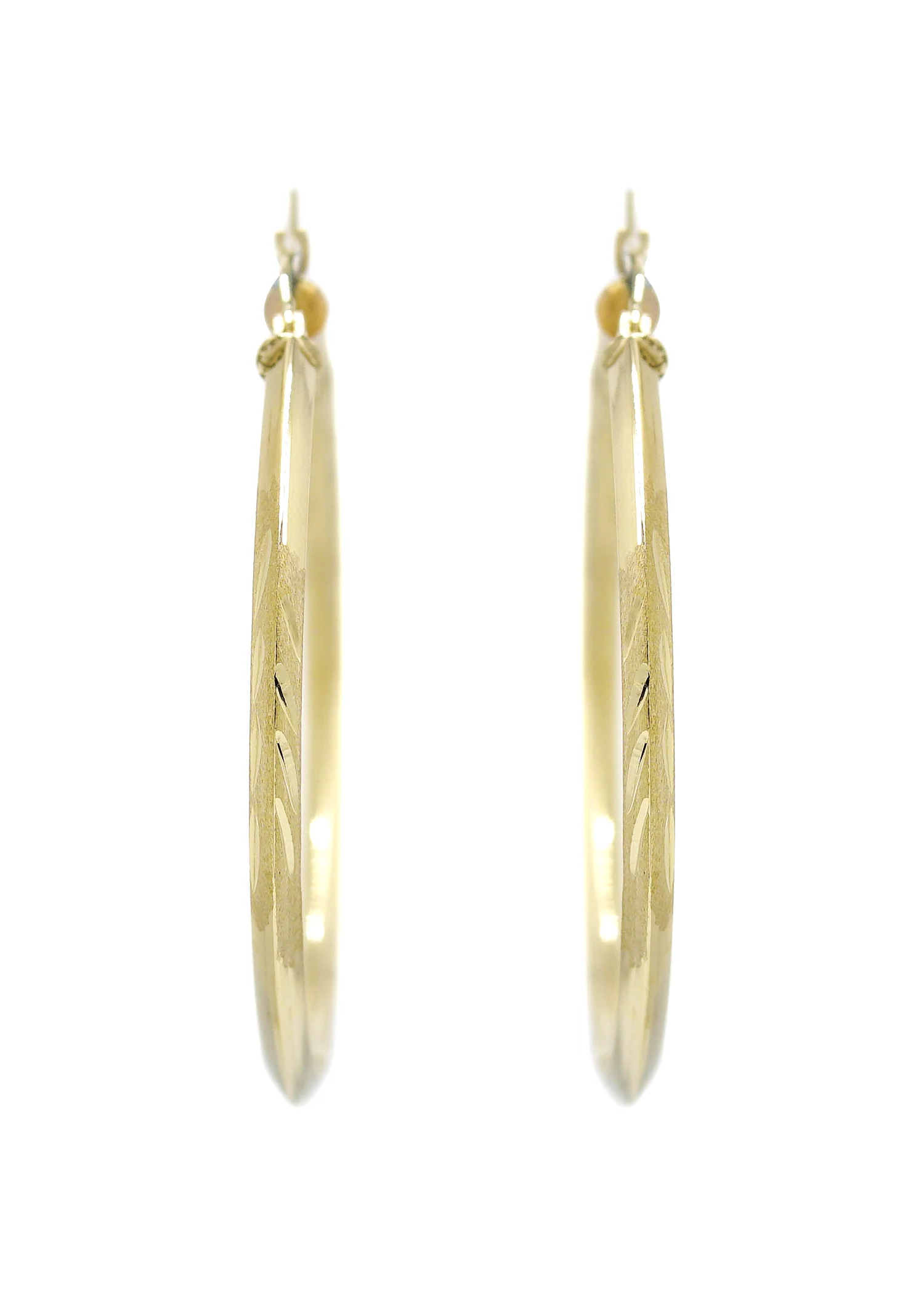 10K Womens Gold Hoop Earrings | Customizable Size - Image 4