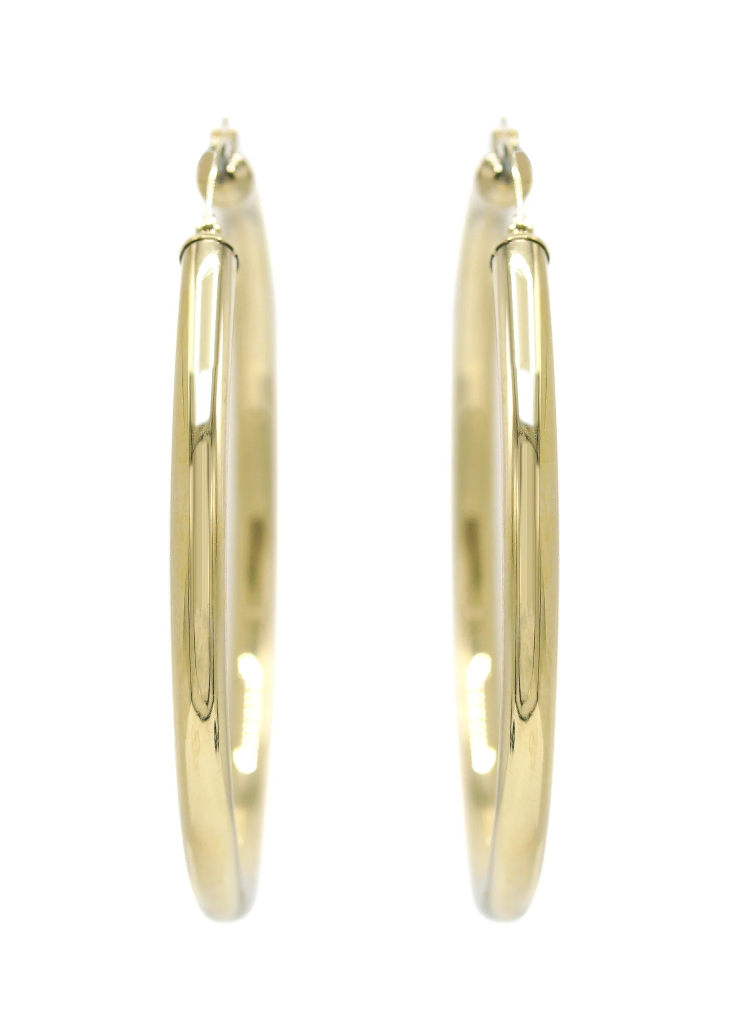 10K Womens Gold Hoop Earrings | Customizable Size - Image 4