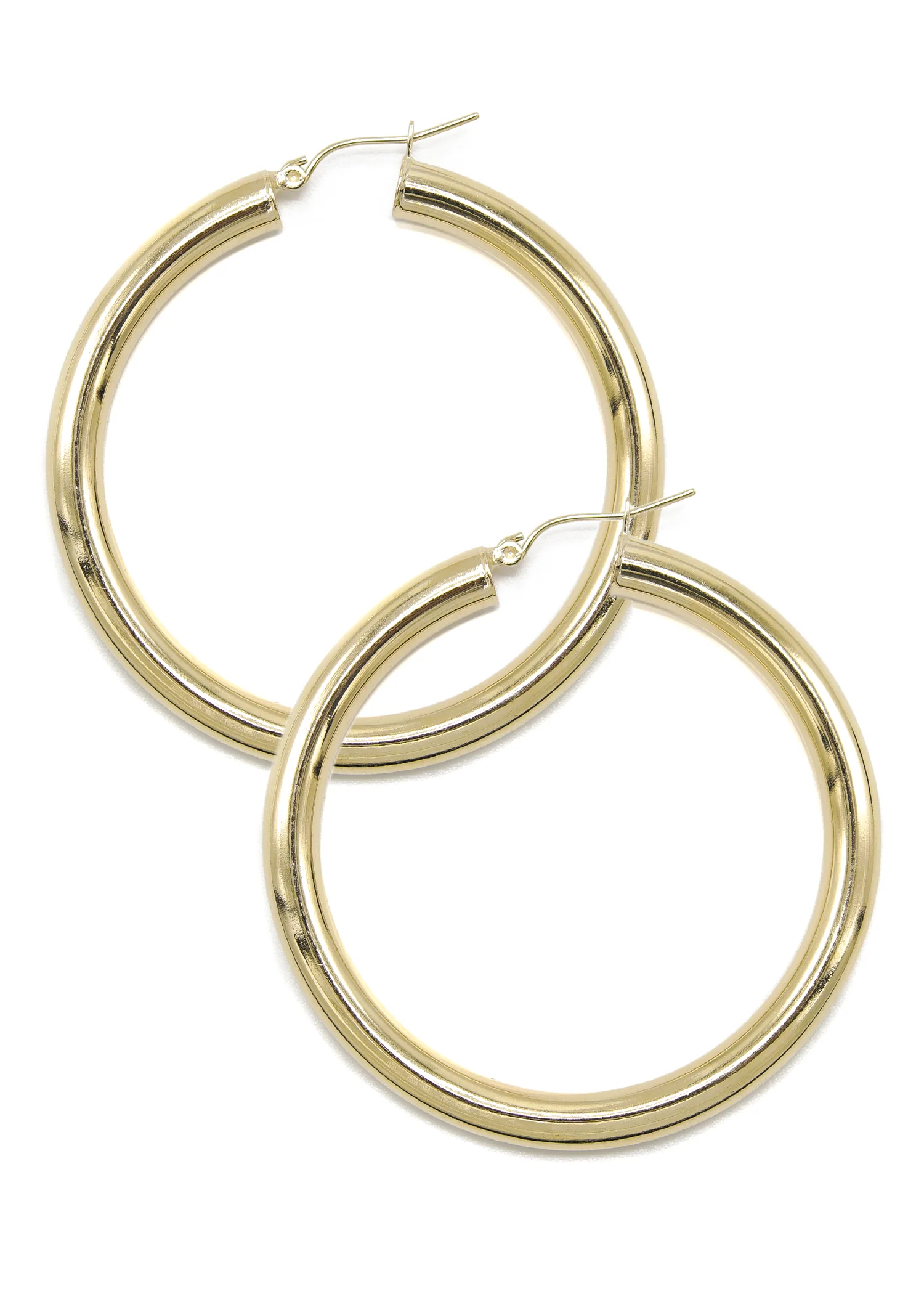 10K Womens Gold Hoop Earrings | Customizable Size