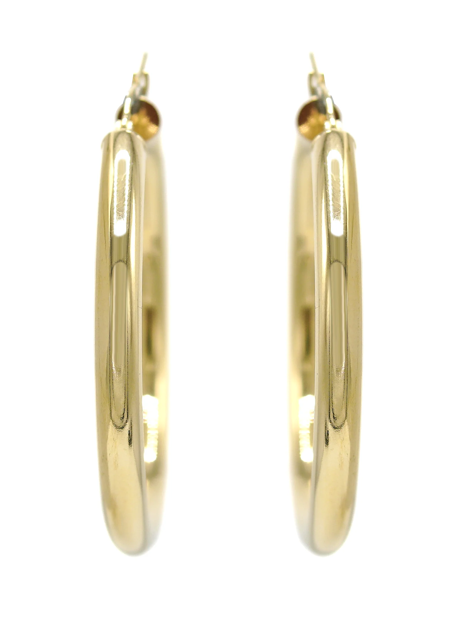 10K Womens Gold Hoop Earrings | Customizable Size - Image 4