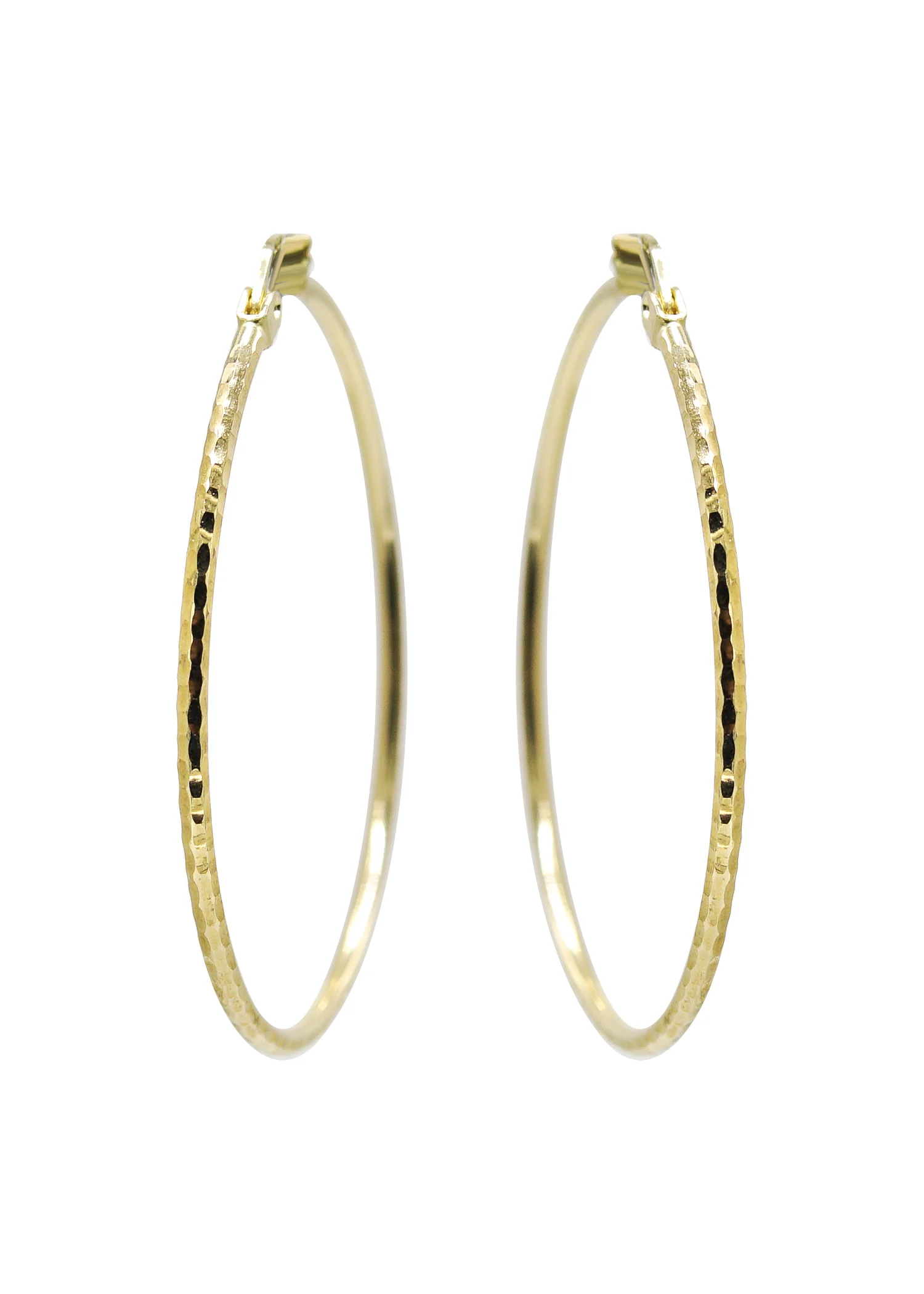 10K Womens Gold Hoop Earrings | Customizable Size - Image 4