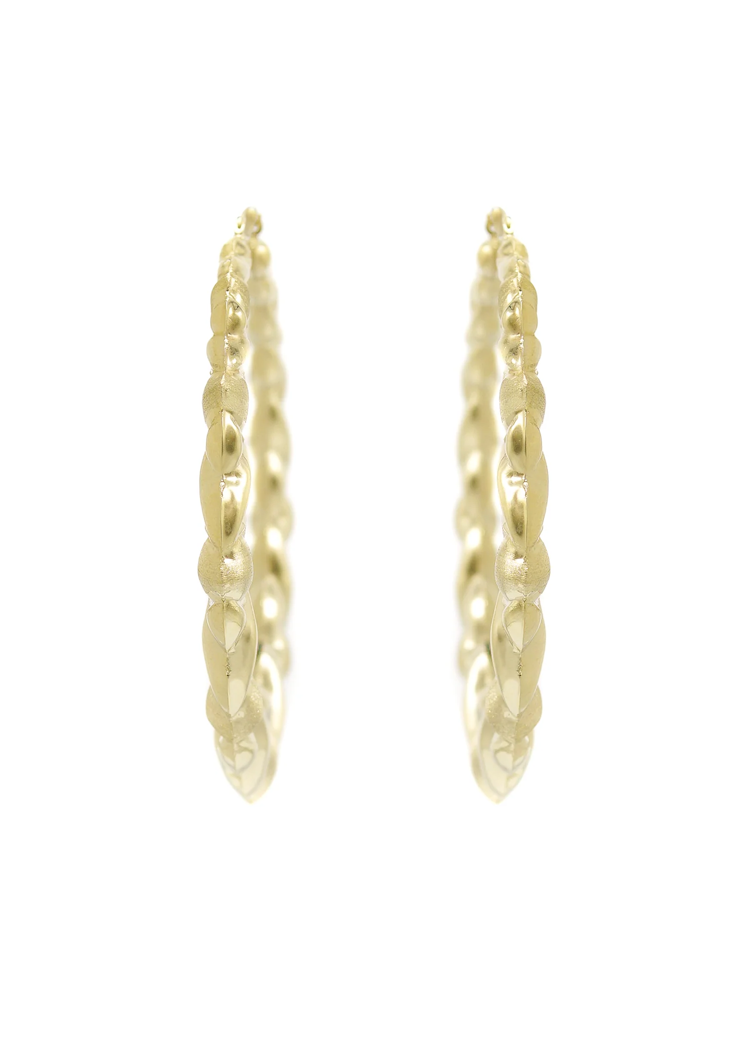 10K Womens Gold Hoop Earrings | Customizable Size - Image 4