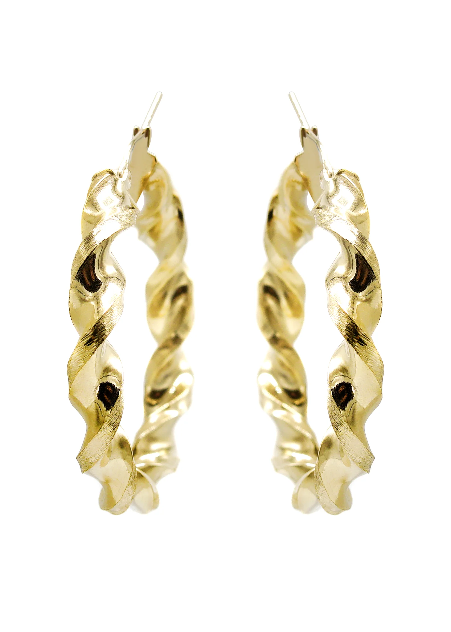 10K Womens Gold Hoop Earrings | Customizable Size - Image 4