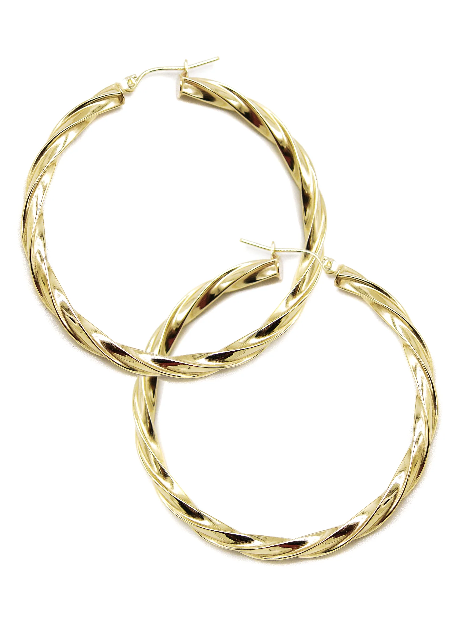 10K Womens Gold Hoop Earrings | Customizable Size