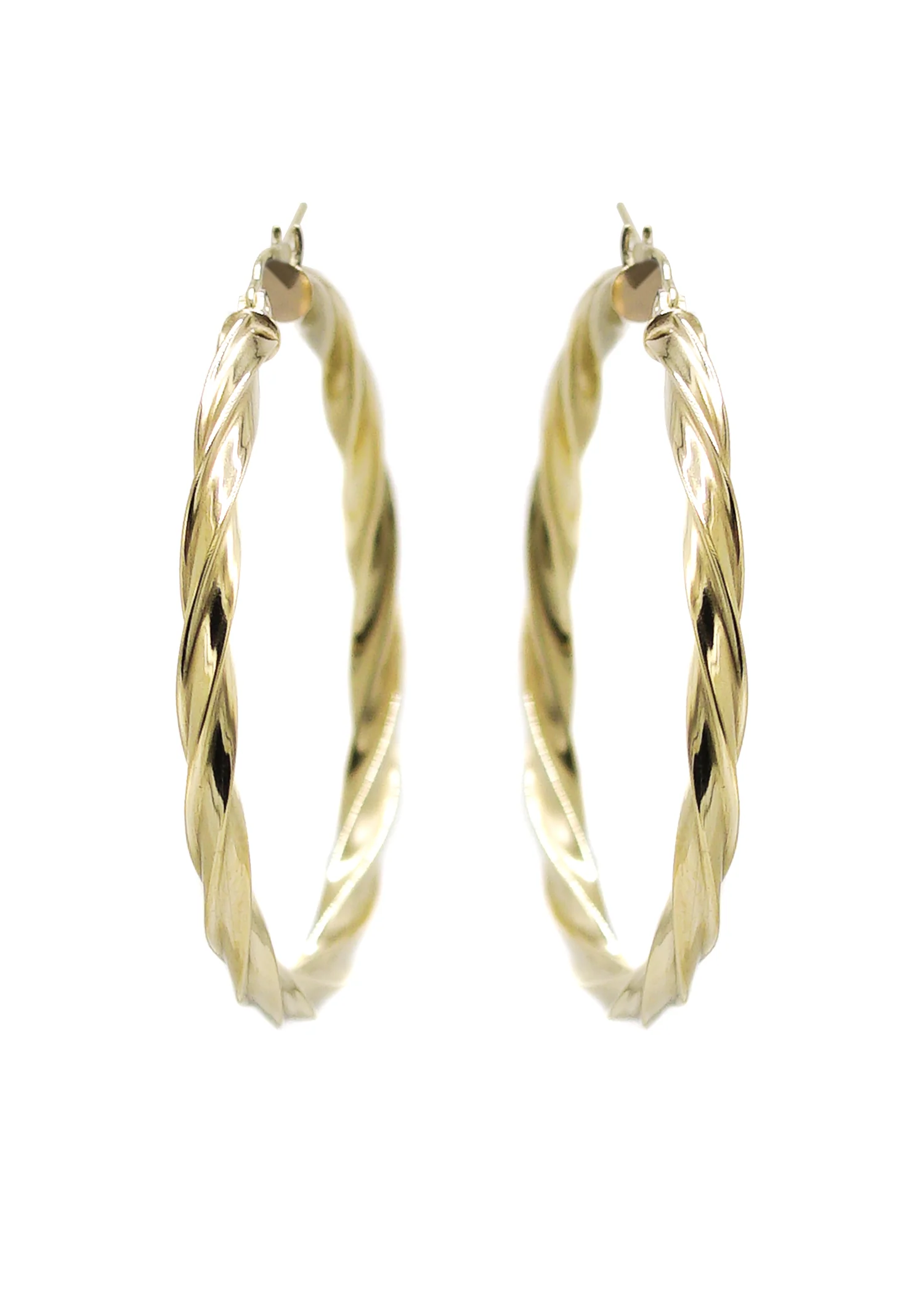 10K Womens Gold Hoop Earrings | Customizable Size - Image 4