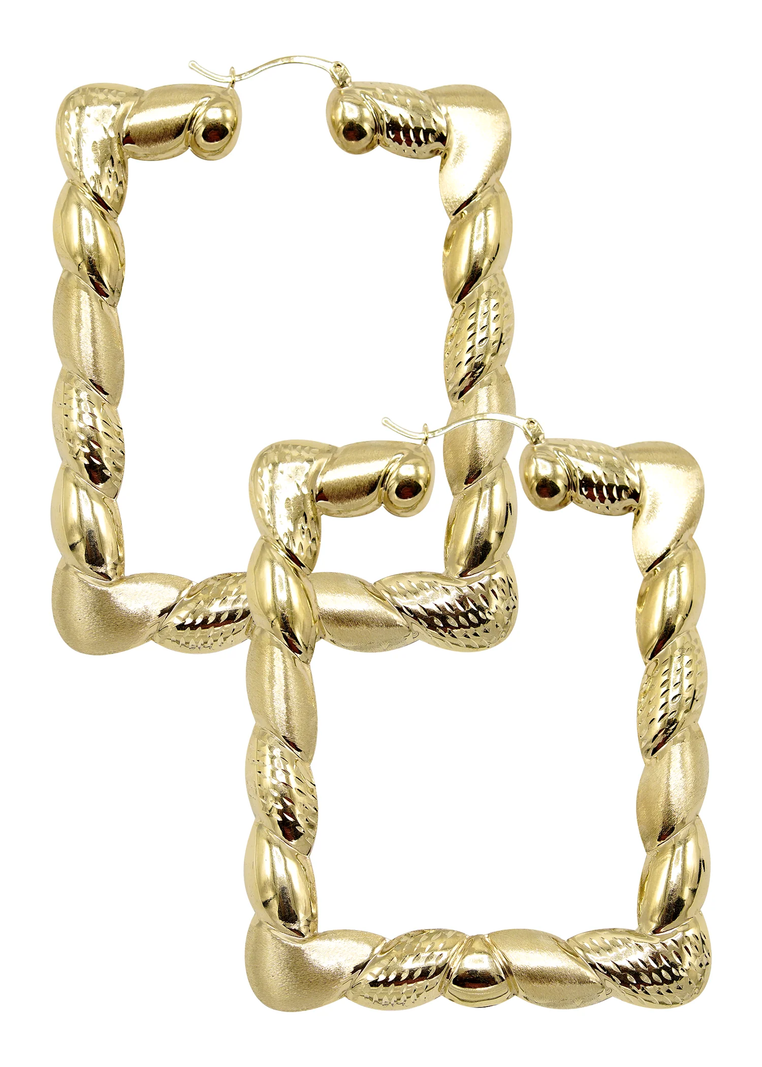 10K Womens Gold Hoop Earrings | Customizable Size