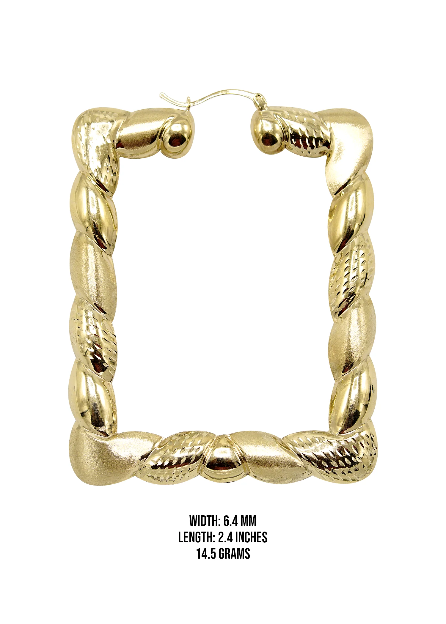 10K Womens Gold Hoop Earrings | Customizable Size - Image 3