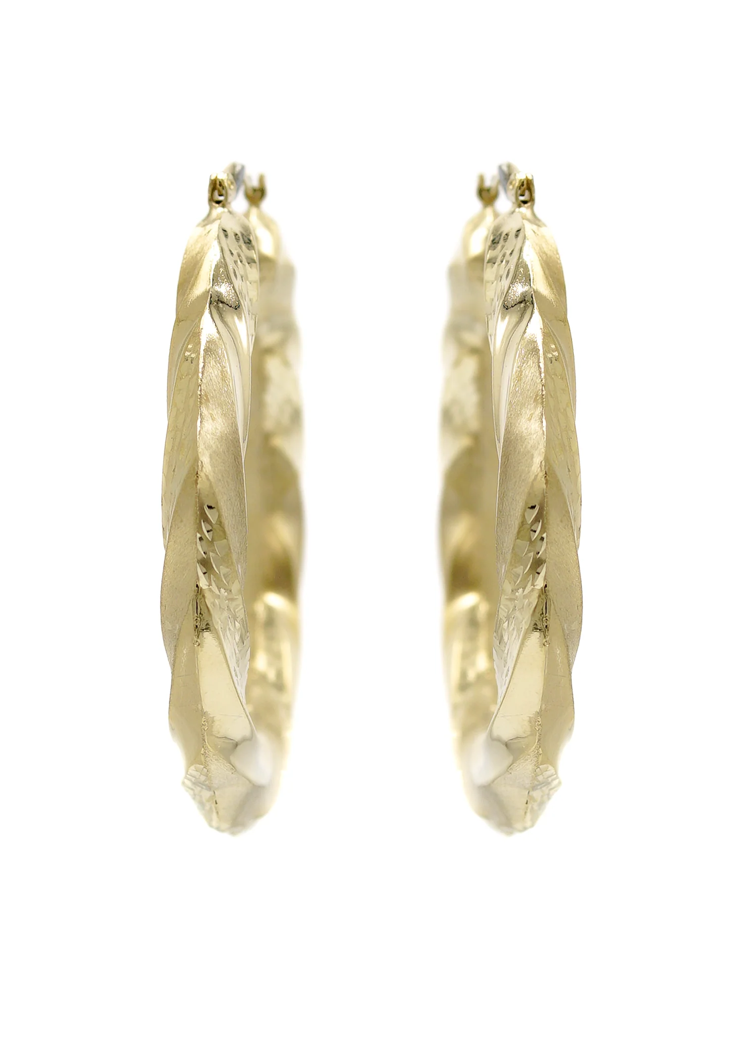 10K Womens Gold Hoop Earrings | Customizable Size - Image 4