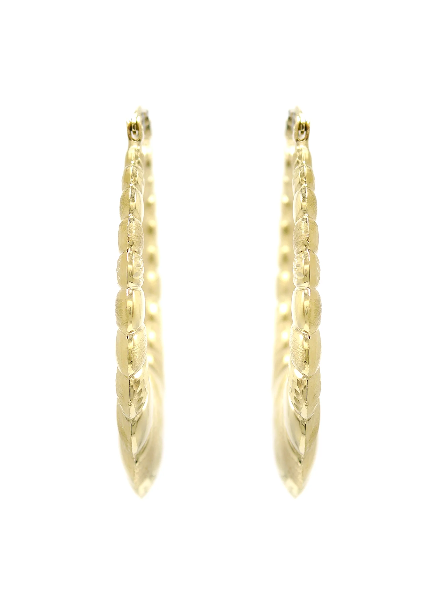 10K Womens Gold Hoop Earrings | Customizable Size - Image 4