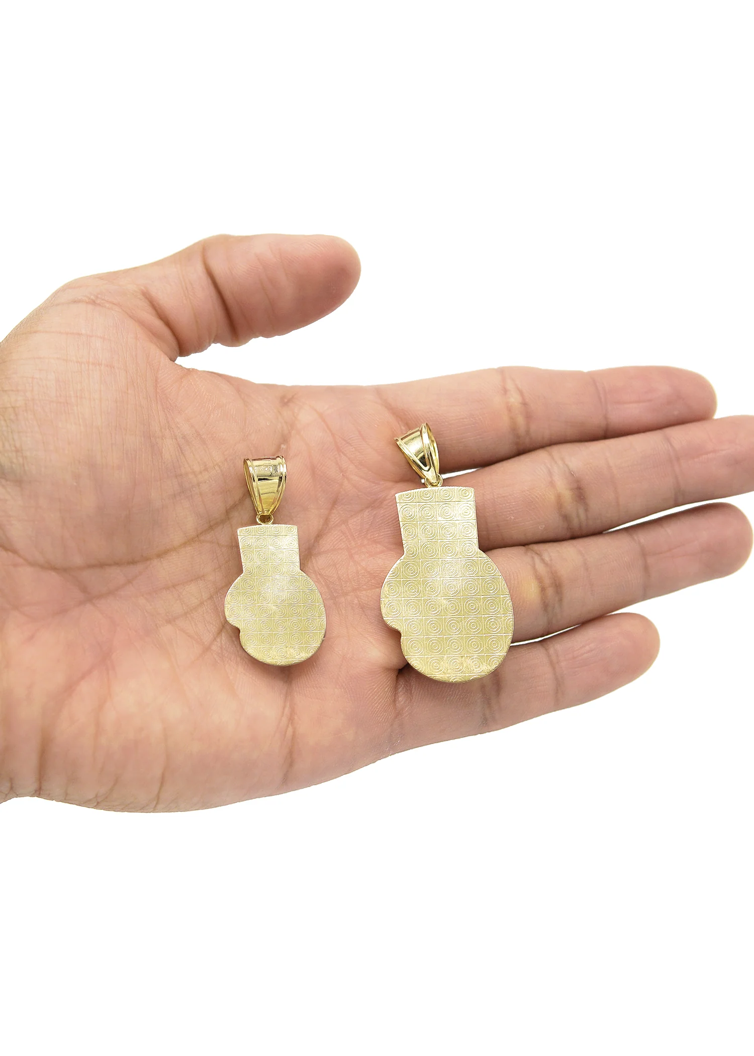 10K Yellow Gold Boxing Glove Necklace | Customizable Size - Image 4