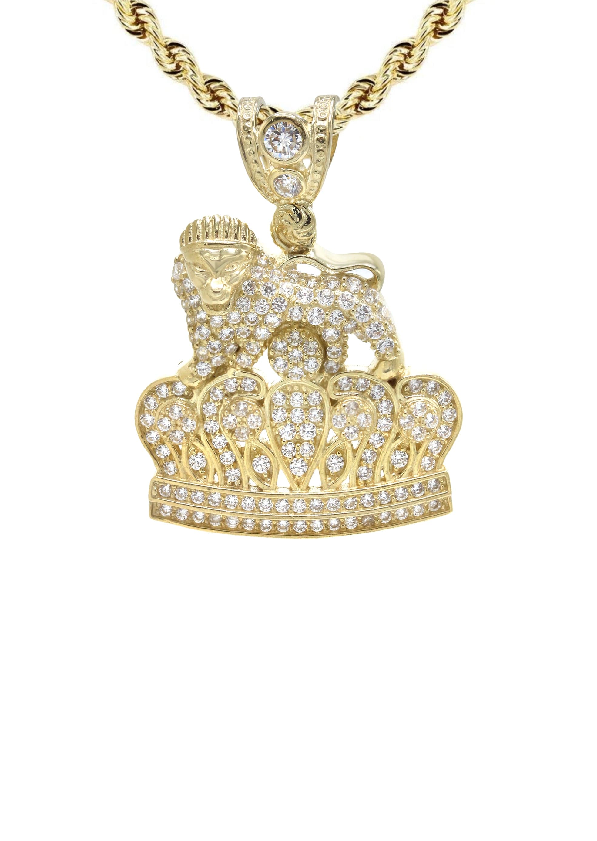 10K Yellow Gold Lion Necklace | Appx. 16.4 Grams - Image 2