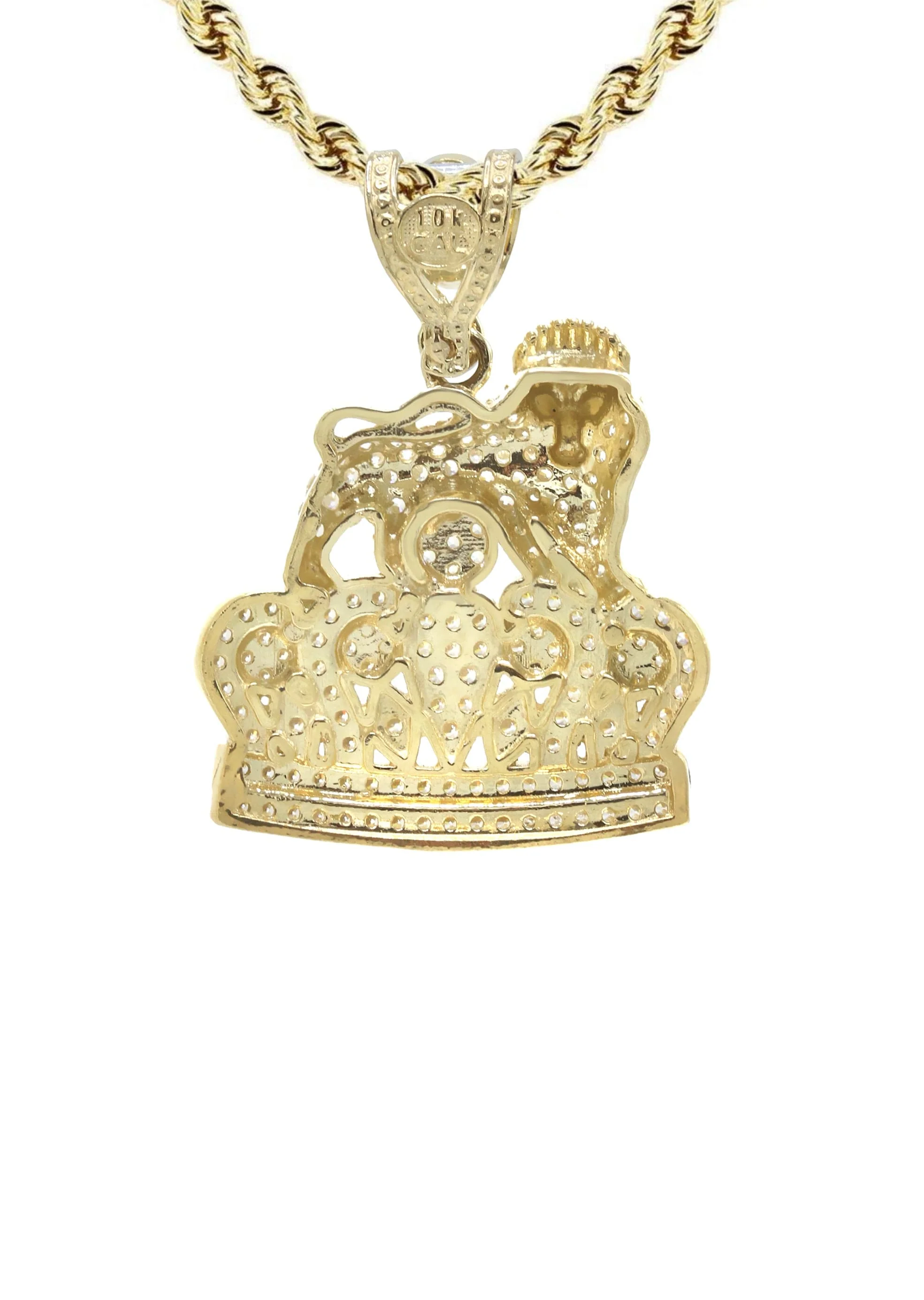 10K Yellow Gold Lion Necklace | Appx. 16.4 Grams - Image 3