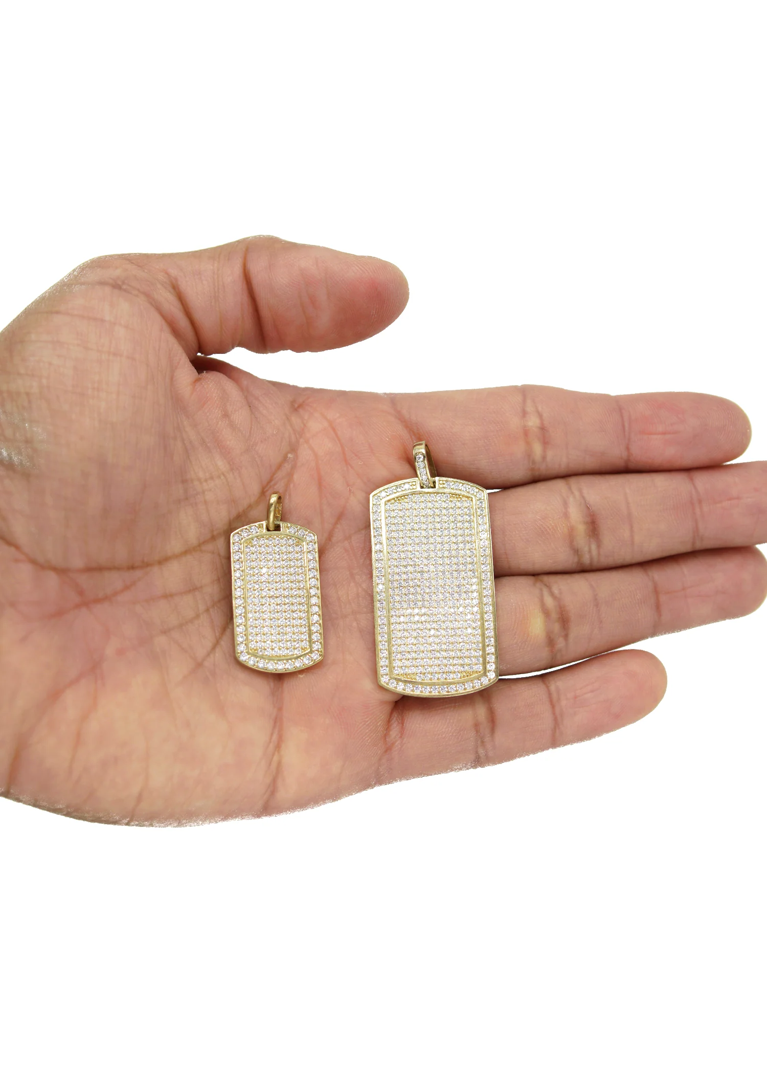 10K Gold Dog Tag Pendant | Customizable Size - Image 3