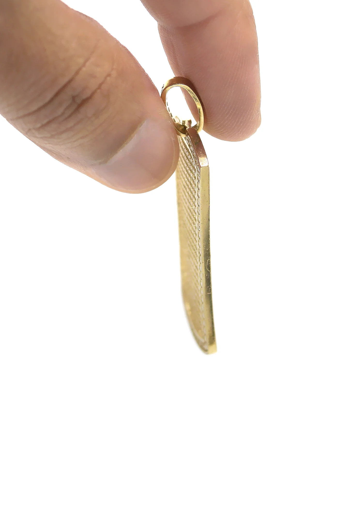 10K Gold Dog Tag Pendant | Customizable Size - Image 5