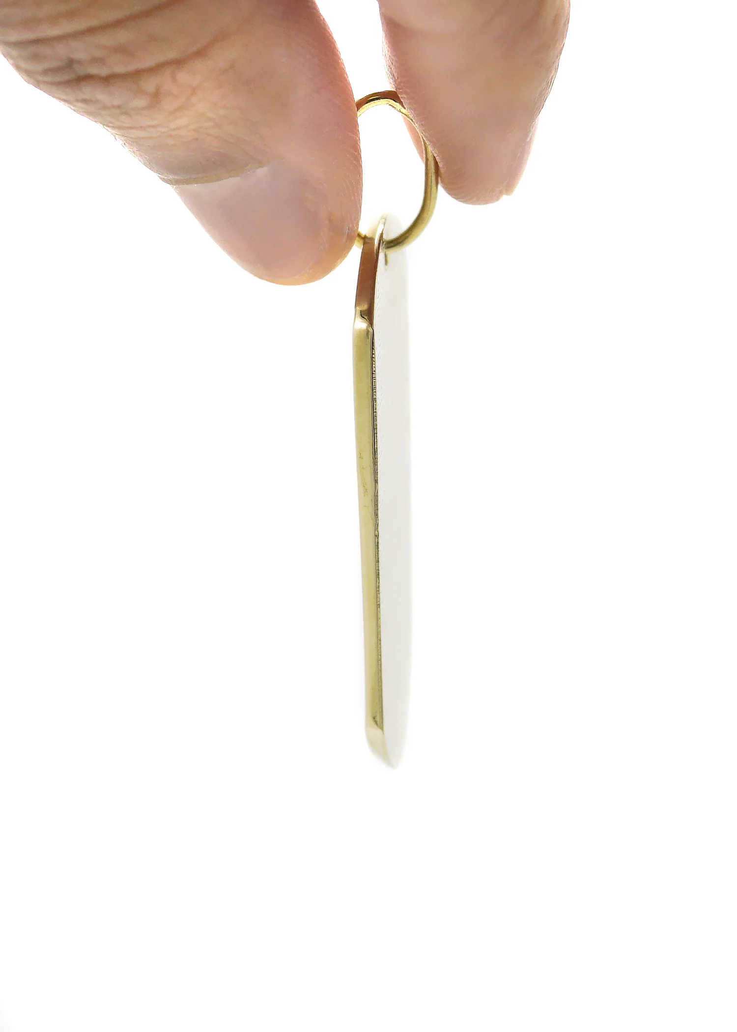 10K Gold Dog Tag Pendant | Customizable Size - Image 5