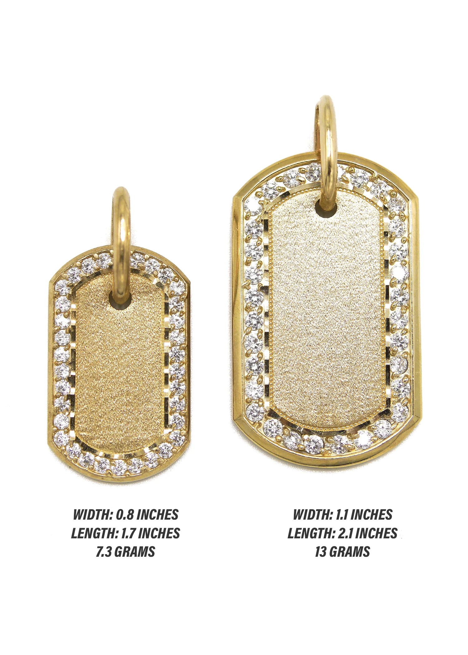 10K Gold  Dog Tag Pendant | Customizable Size - Image 2