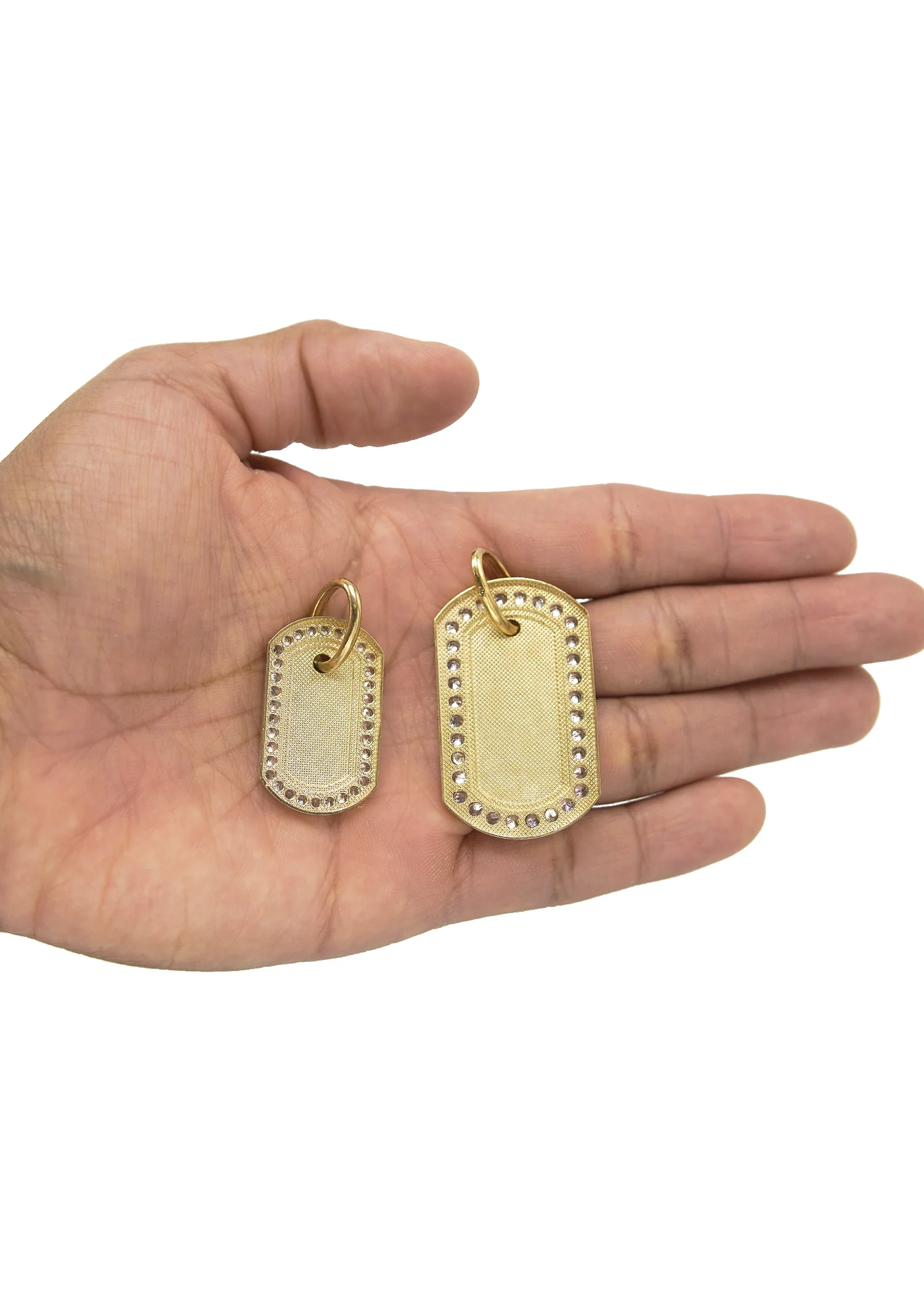 10K Gold  Dog Tag Pendant | Customizable Size - Image 4