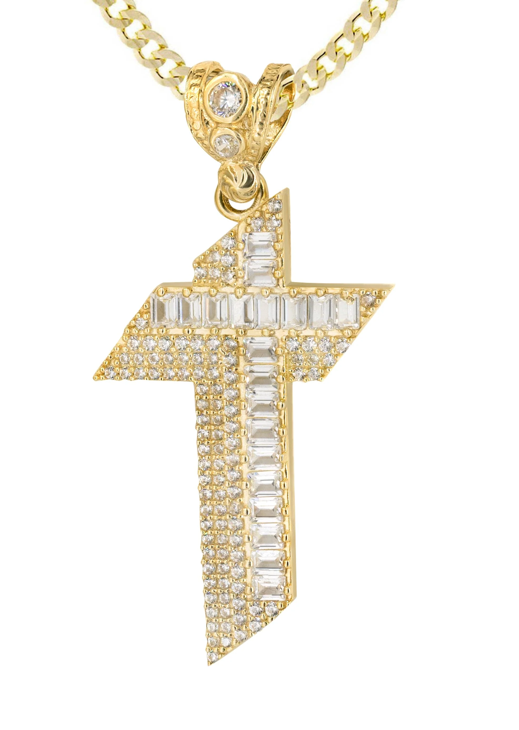 10K Yellow Gold Cross Necklace | Appx. 14.7 Grams - Image 2
