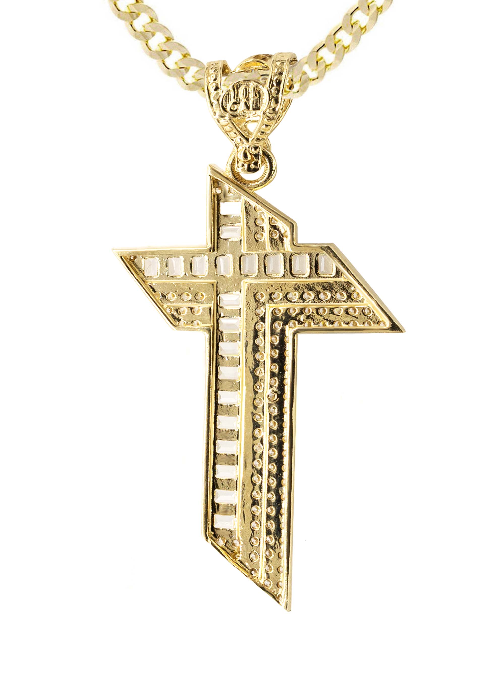 10K Yellow Gold Cross Necklace | Appx. 14.7 Grams - Image 3
