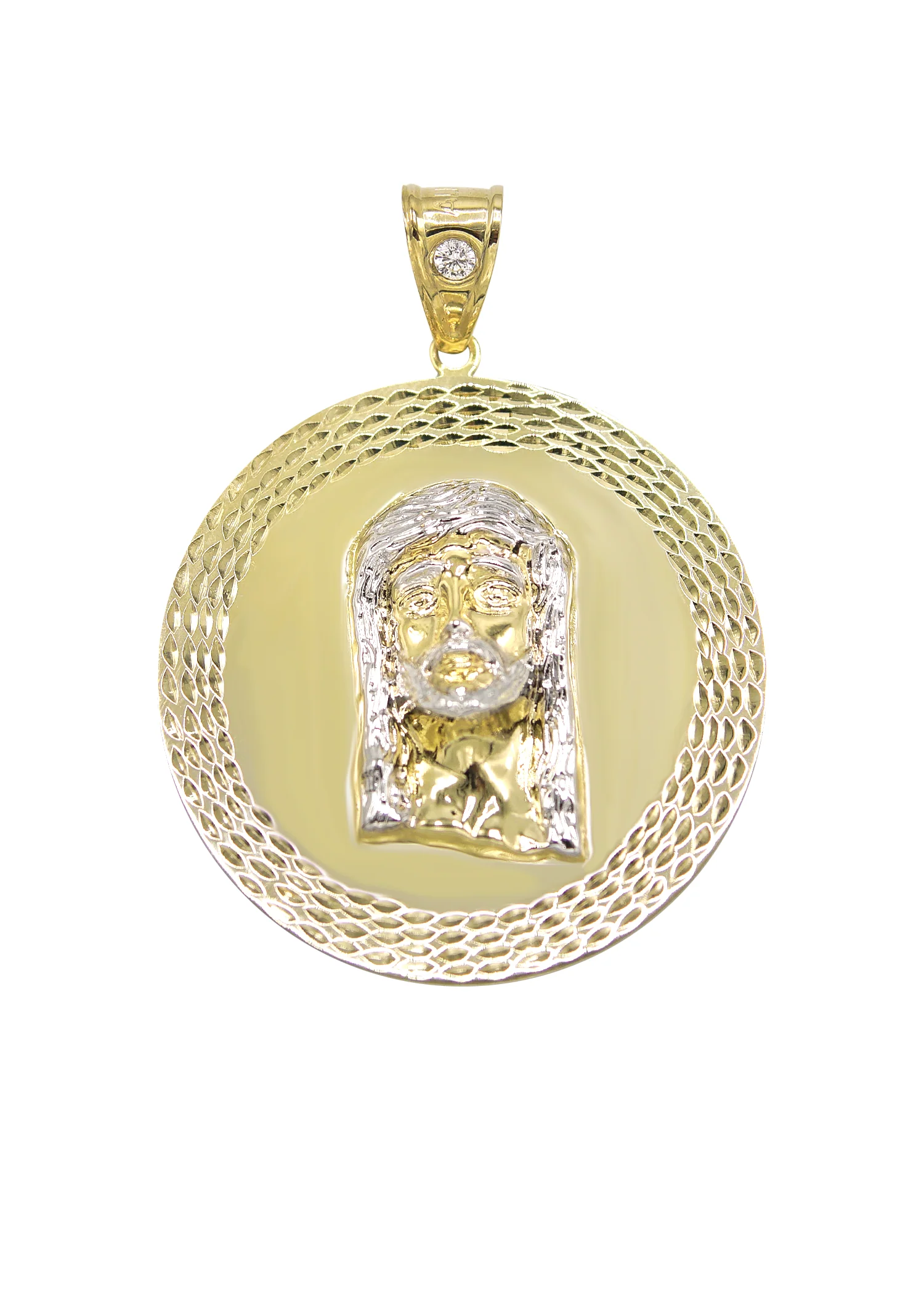 10K Gold Jesus Head Pendant | 8 Grams