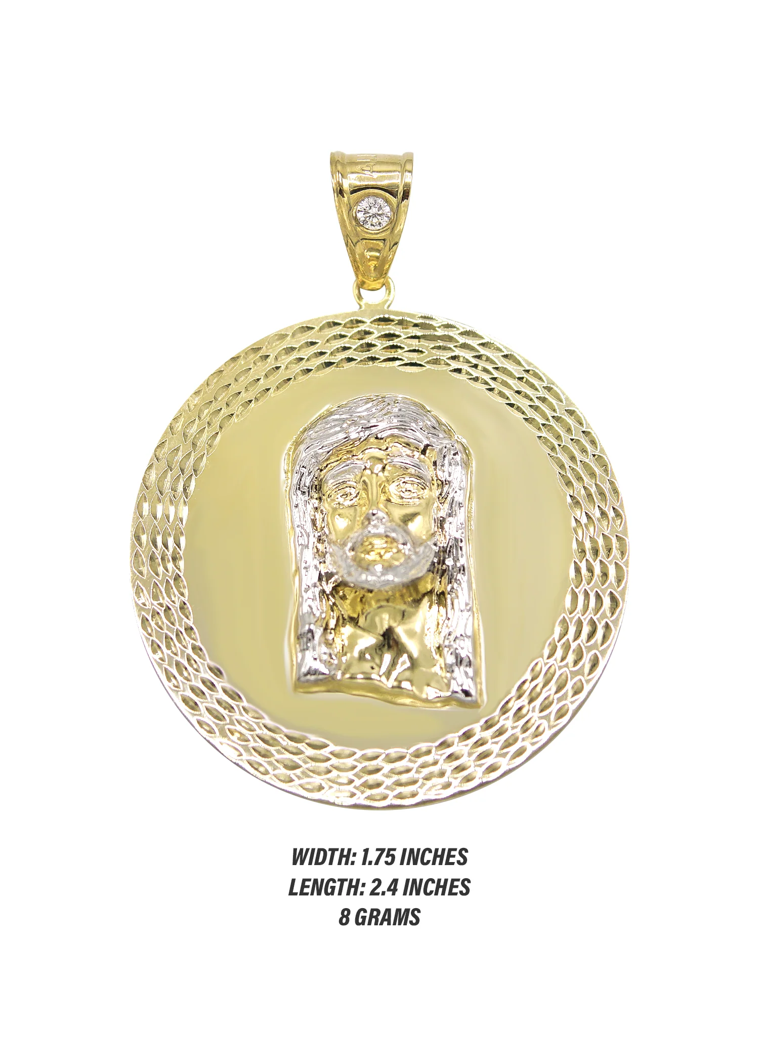 10K Gold Jesus Head Pendant | 8 Grams - Image 2