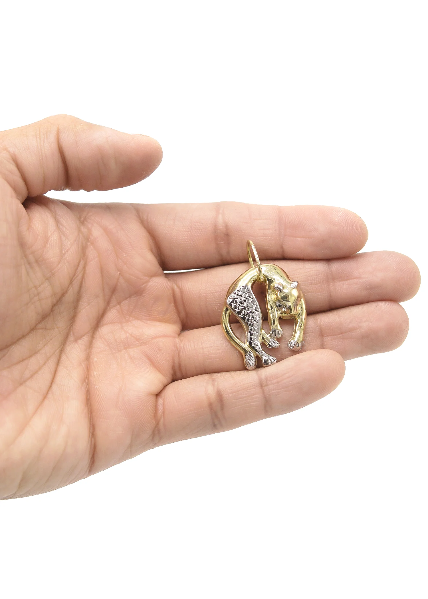 10K Yellow Gold Feline Pendant | 3.2 Grams - Image 3