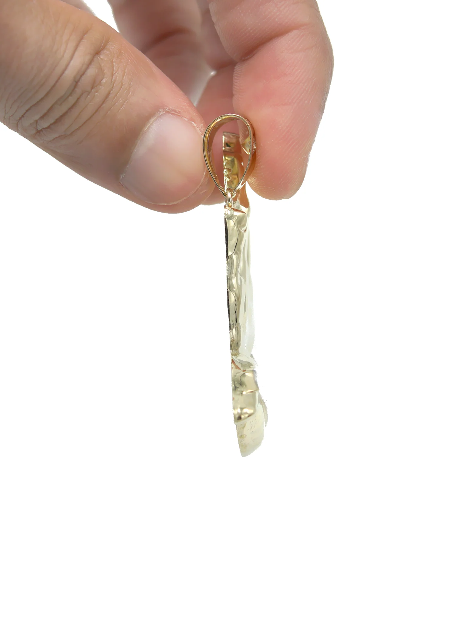 10K Gold Praying Hands Pendant | Customizable Size - Image 5