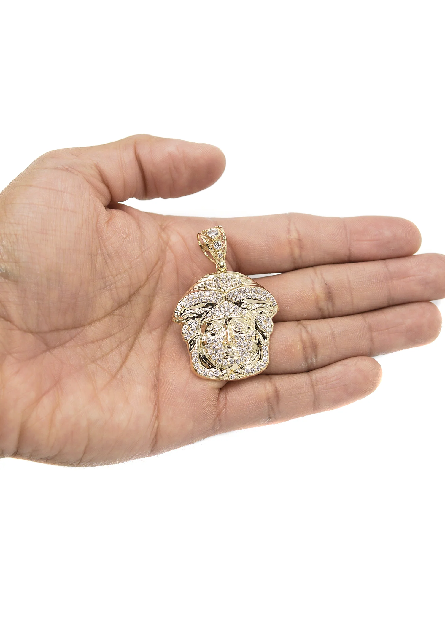 10K Yellow Gold Medusa Style Pendant | 8.7 Grams - Image 3
