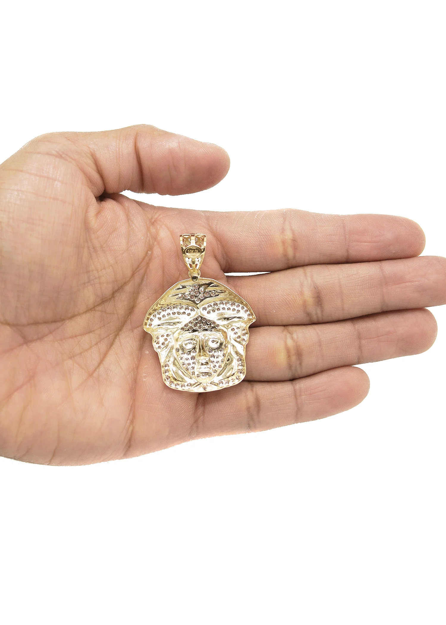 10K Yellow Gold Medusa Style Pendant | 8.7 Grams - Image 4