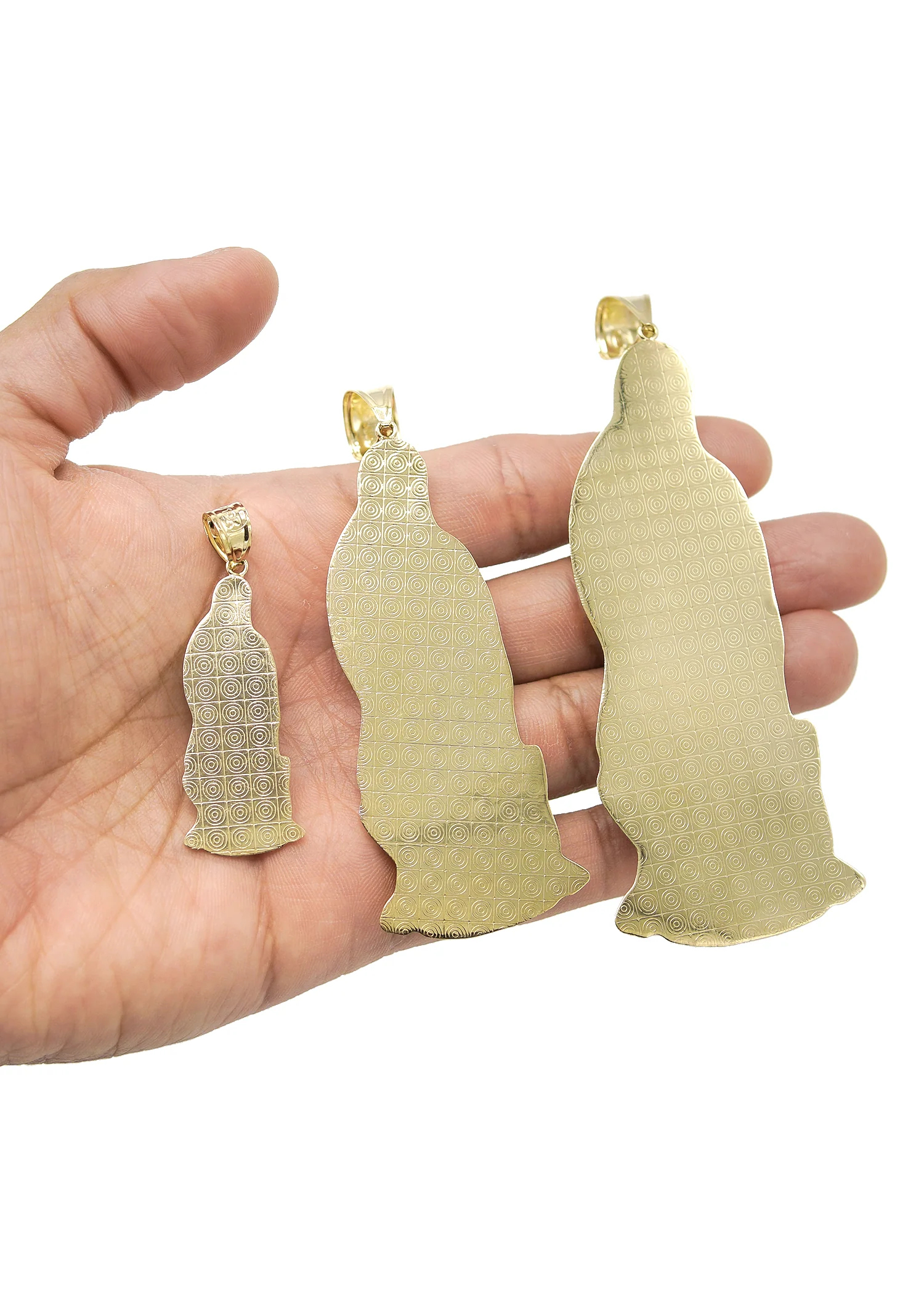 10K Gold Virgin Mary Pendant | Customizable Size - Image 4