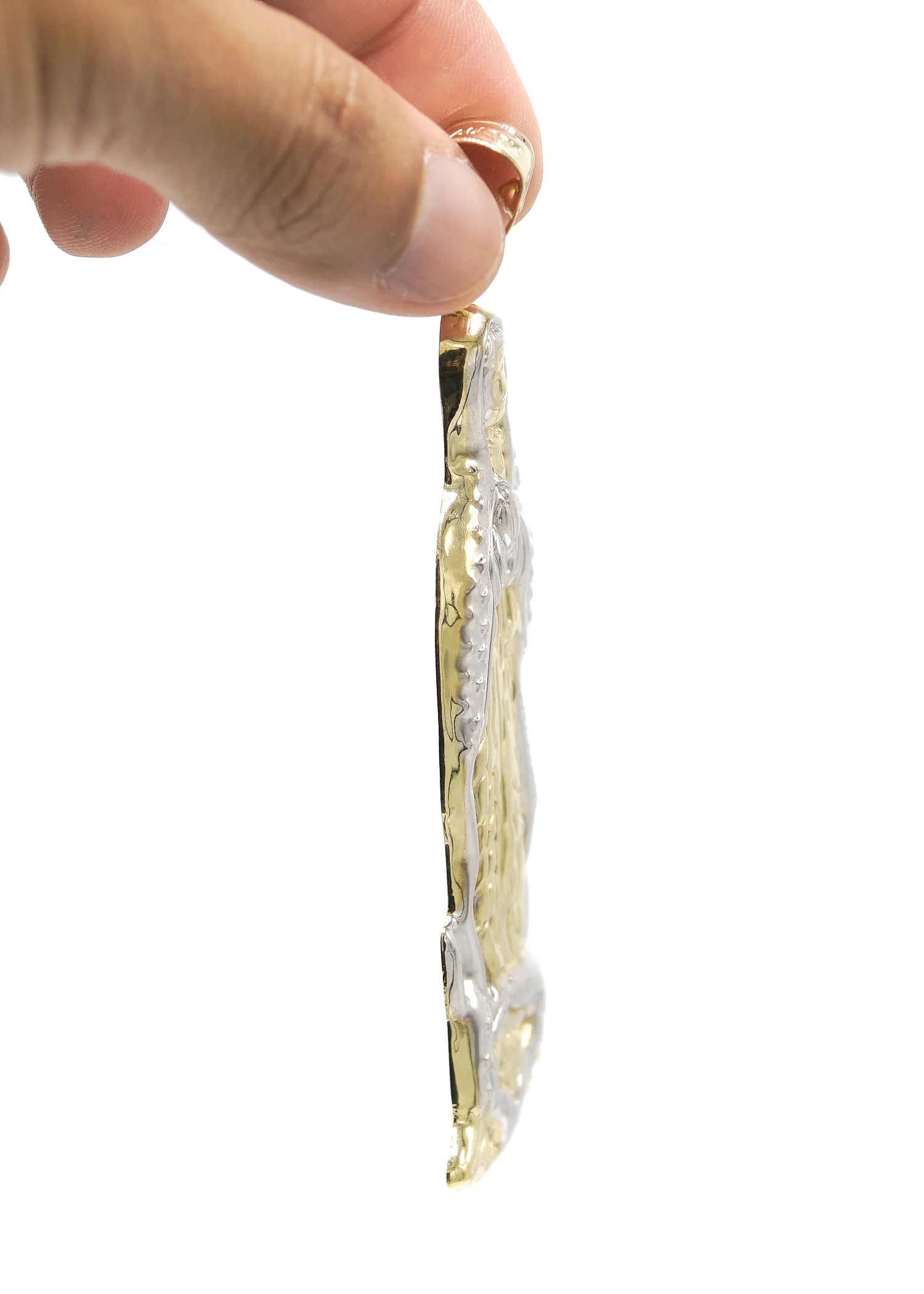 10K Gold Virgin Mary Pendant | Customizable Size - Image 5
