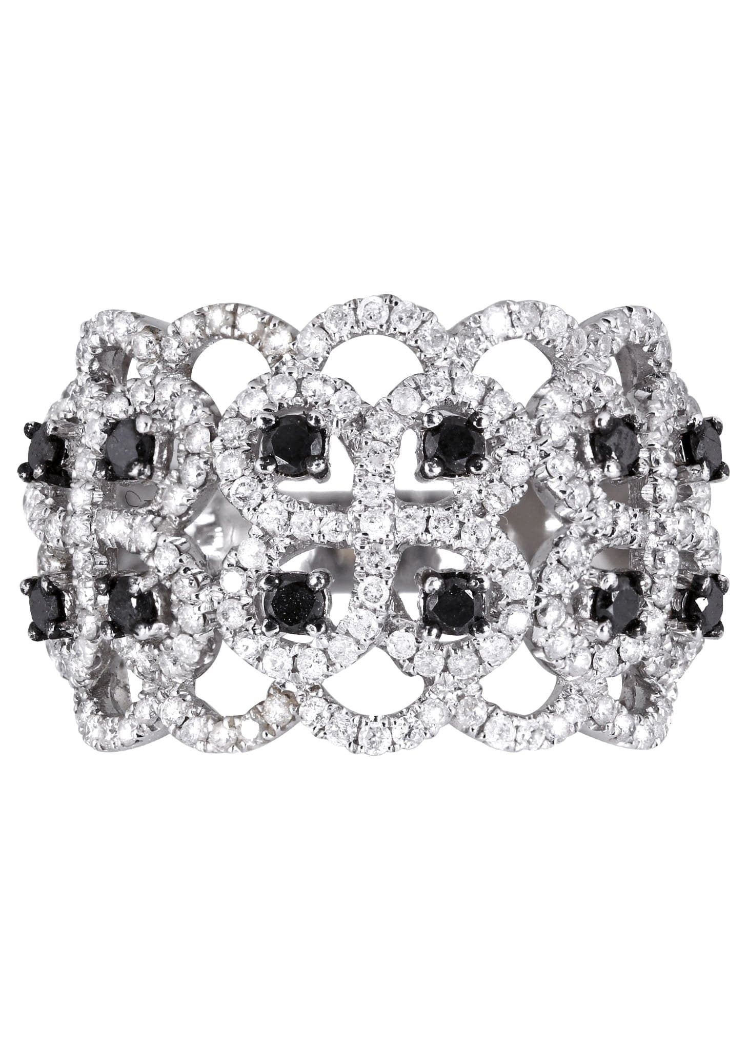 14K Ladies Black Diamond Cocktail Ring | 1.40 Carats | 7.36 Grams