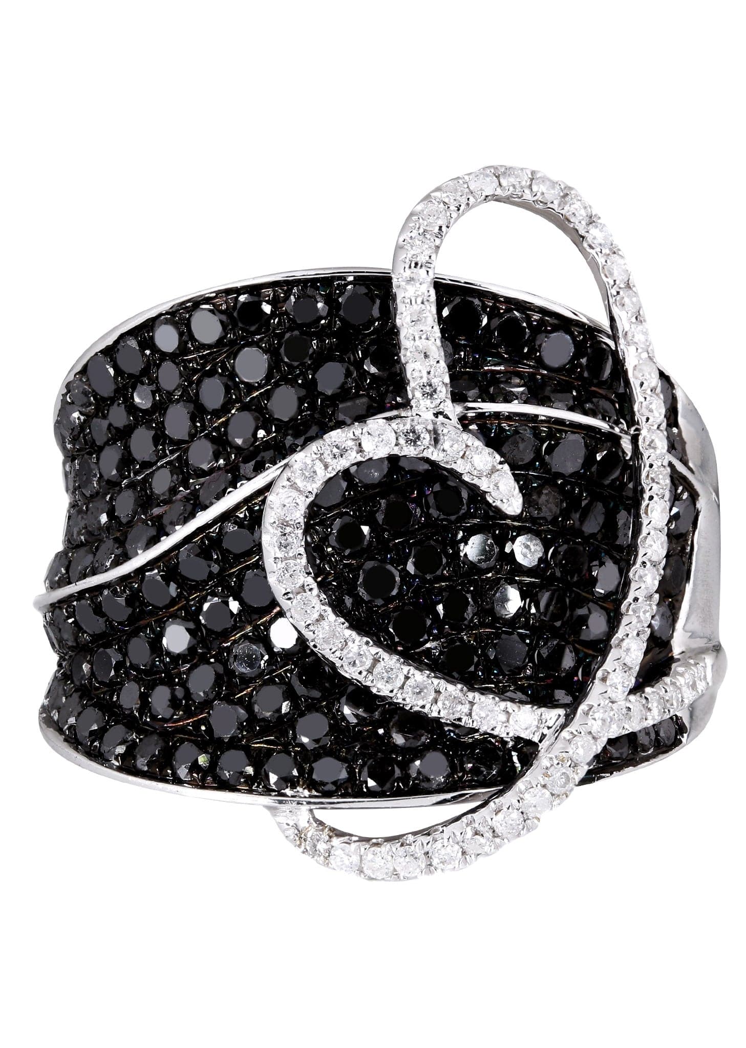 14K Ladies Black Diamond Cocktail Ring | 2.52 Carats | 9.66 Grams