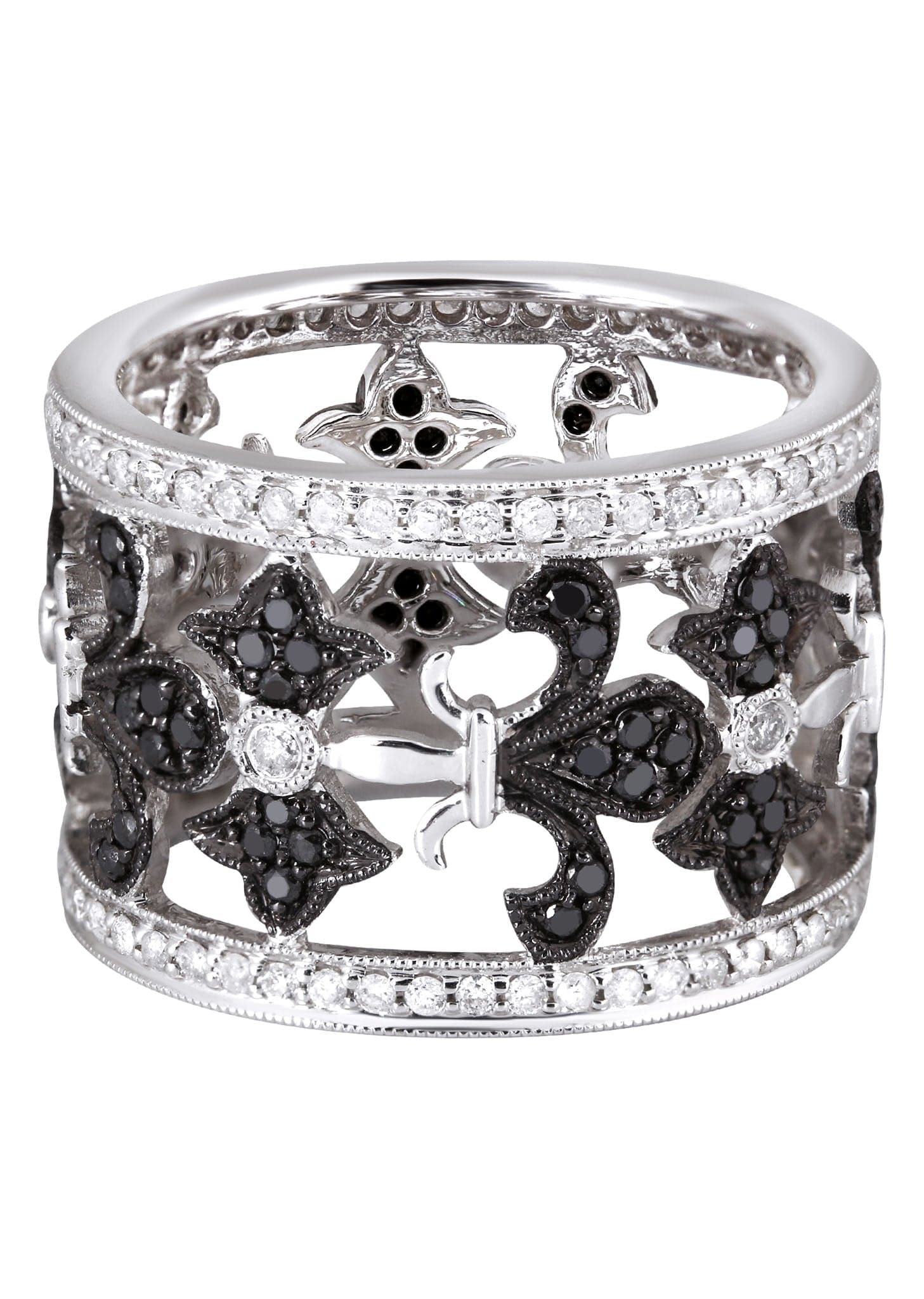 14K Ladies Black Diamond Cocktail Ring | 1.44 Carats | 8.01 Grams