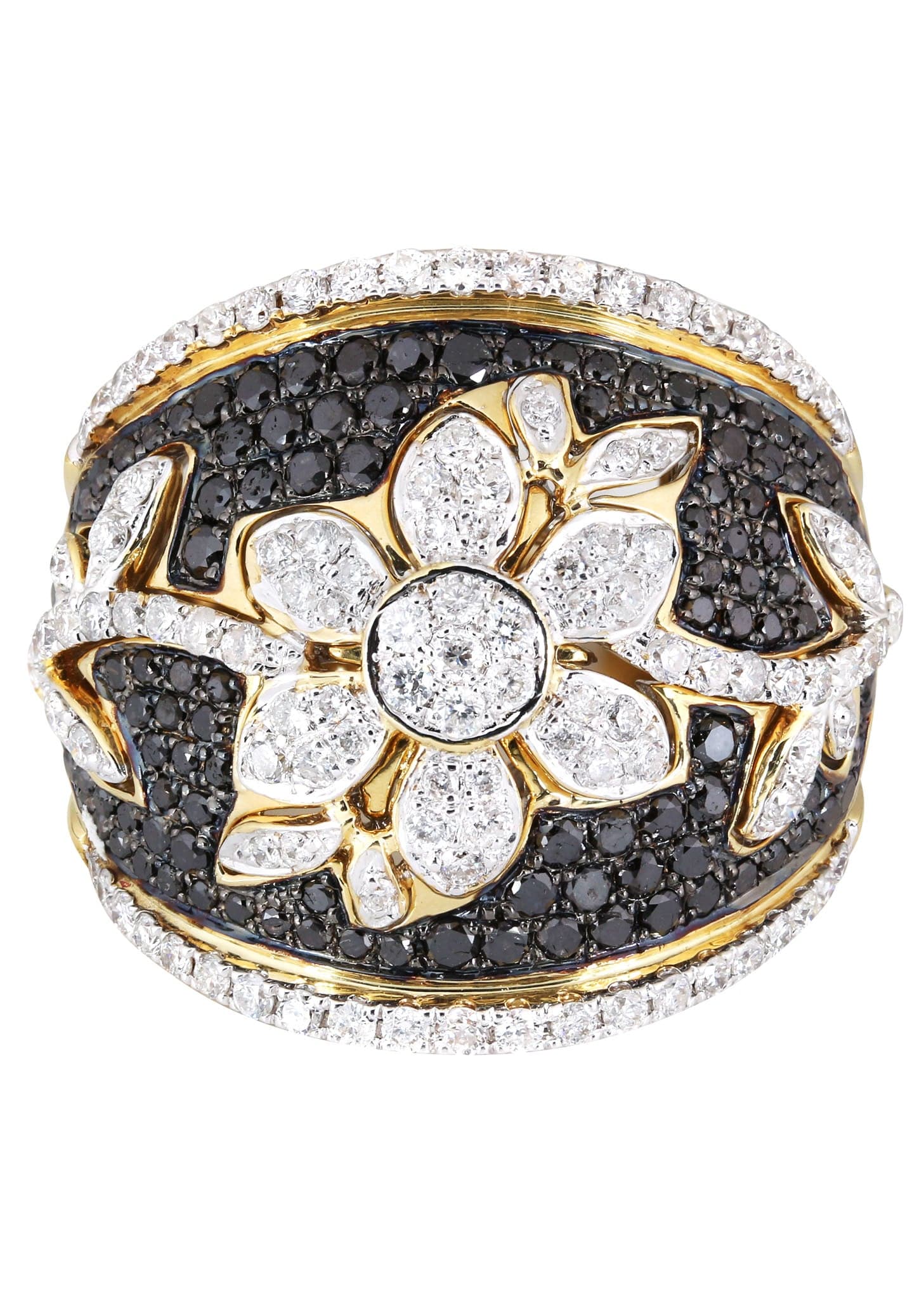 14K Ladies Black Diamond Cocktail Ring | 2.24 Carats | 13.67 Grams