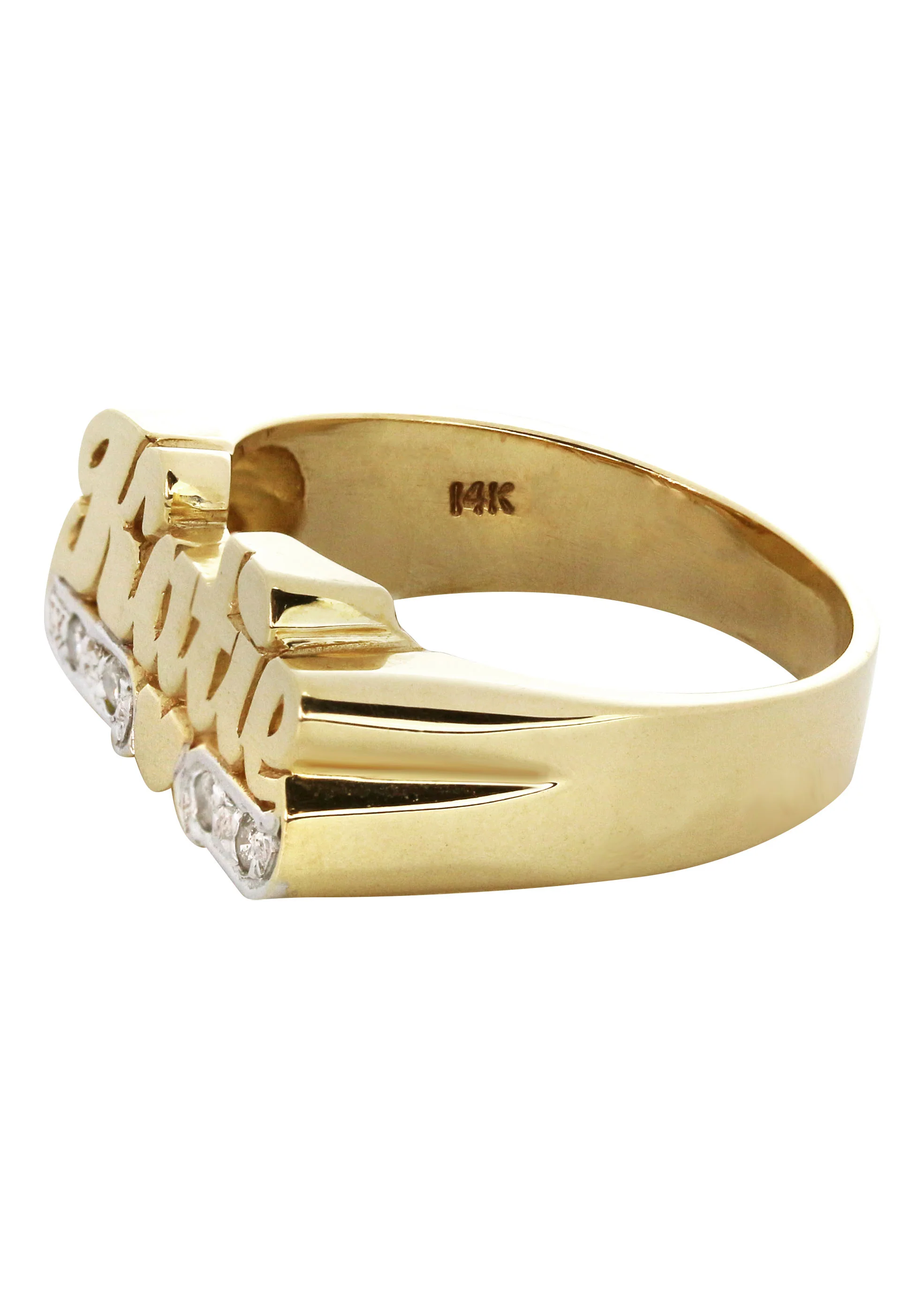 14K Diamond Gold Name Ring | Appx. 5 Grams - Image 2