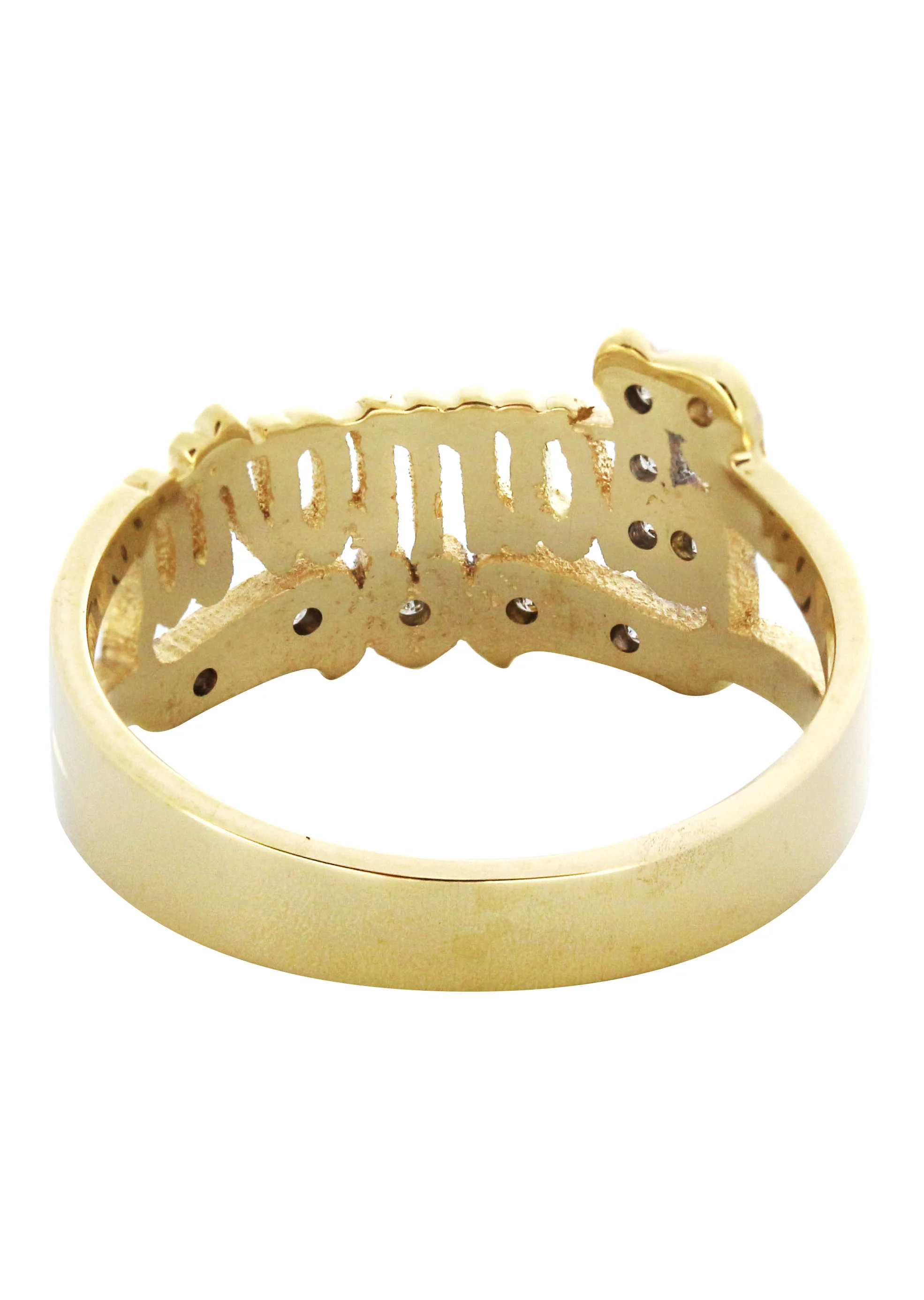14K Diamond Gold Name Ring | Appx. 3 Grams - Image 3