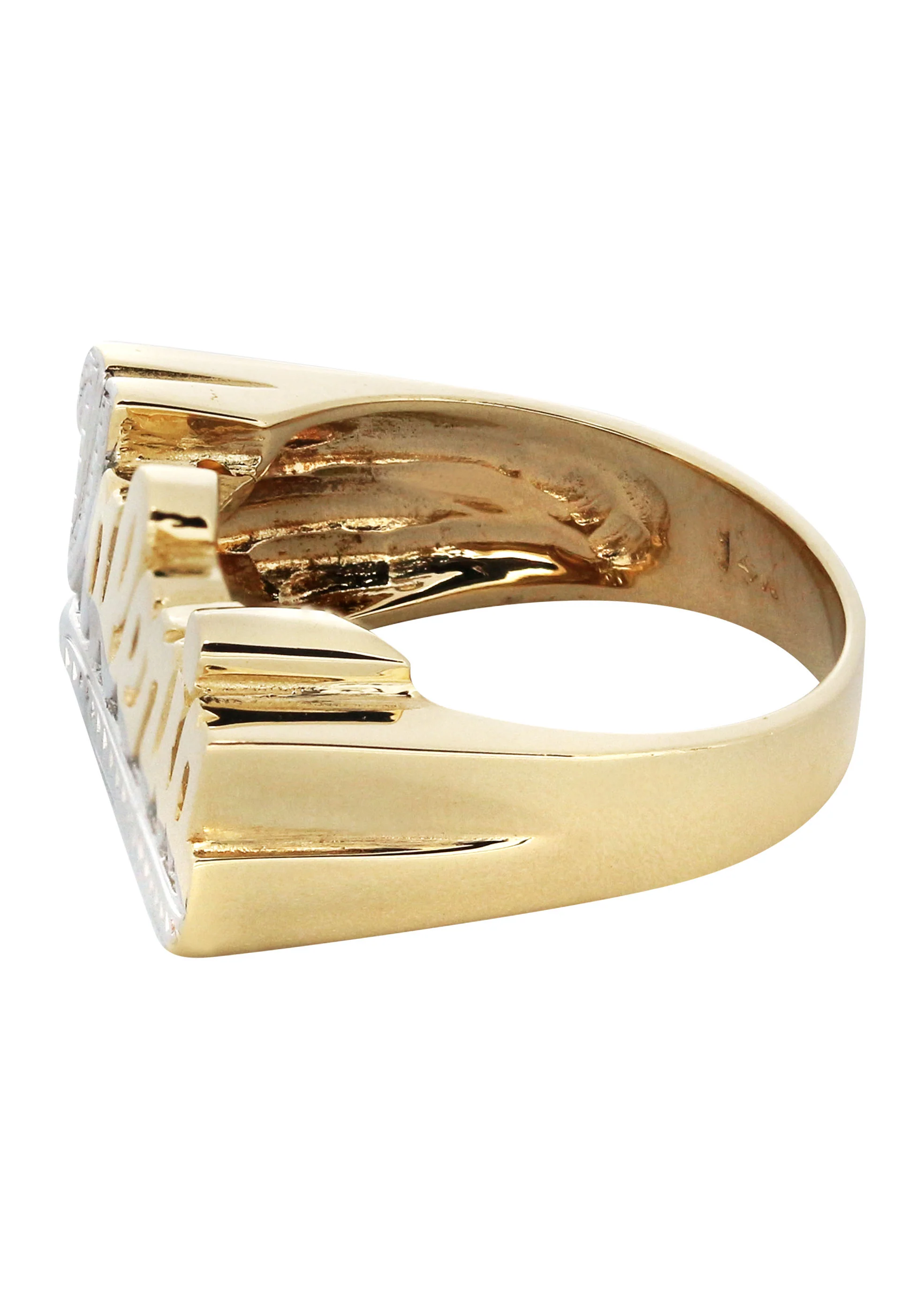 14K Diamond Cut Script Gold Name Ring | Appx. 2.6 Grams - Image 2
