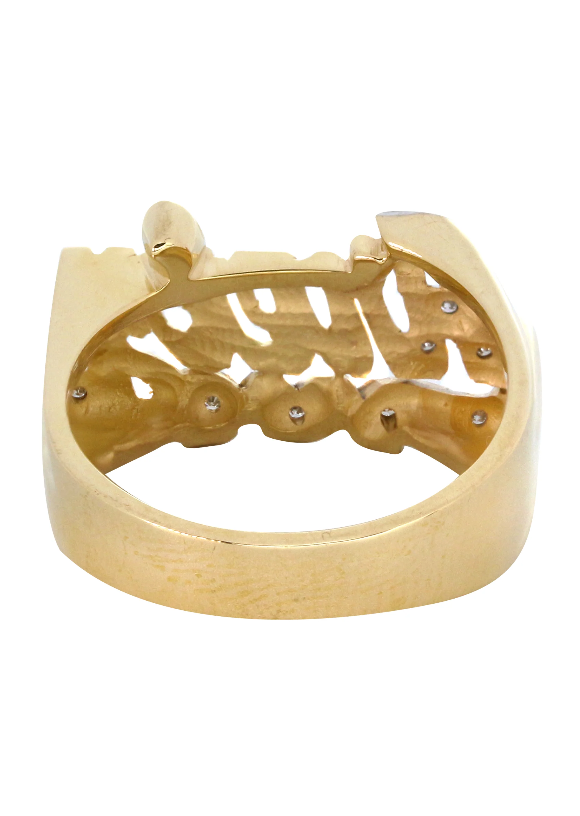 14K Diamond Two Tone Gold Name Ring | Appx. 5.6 Grams - Image 3