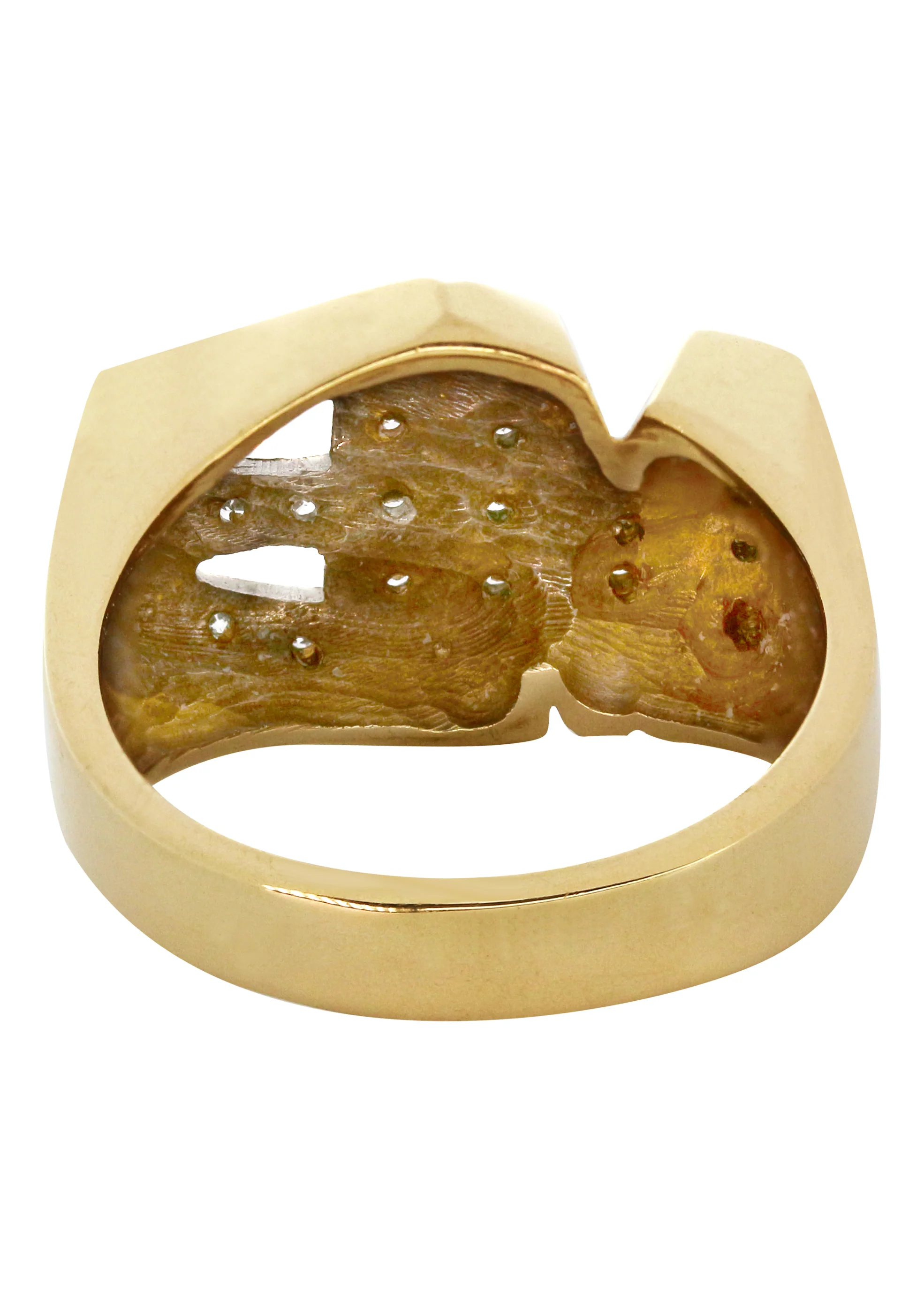 14K Diamond Gold Initials Name Ring | Style #106 - Image 3
