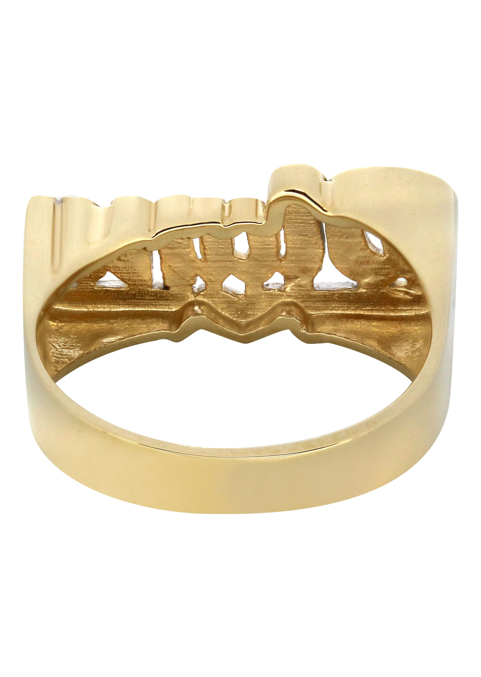 14K Two Tone Diamond Cut Gold Name Ring | Appx. 5.1 Grams - Image 3