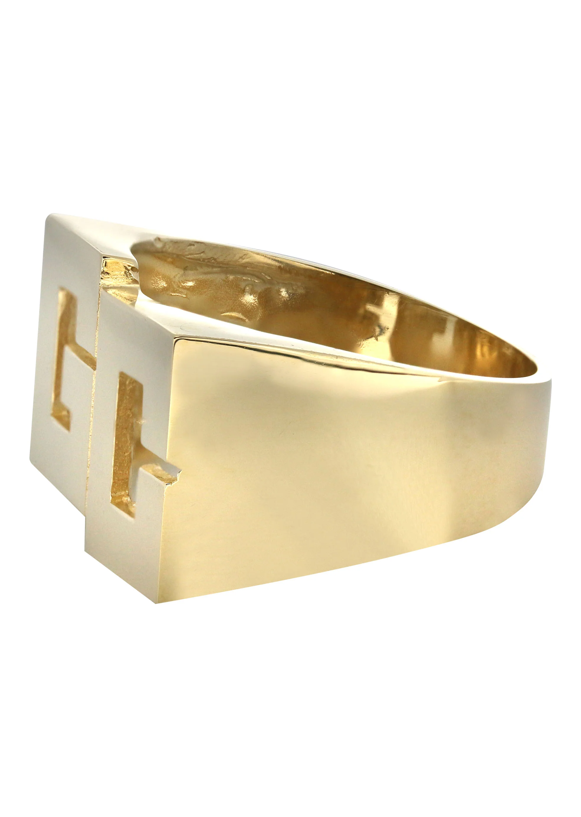 14K Gold Initials Name Ring | Style #74 - Image 2