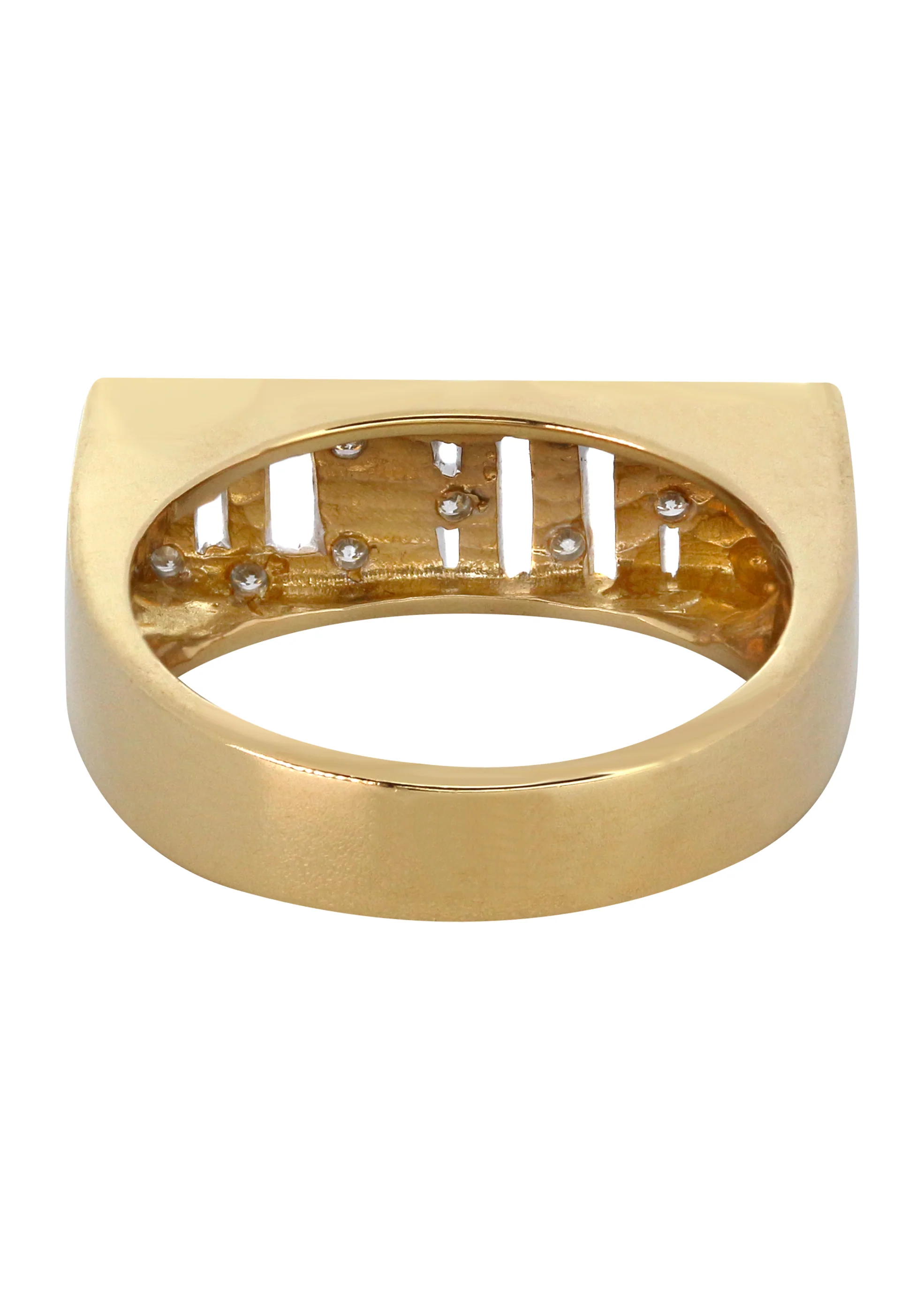 14K Diamond Bold Gold Name Ring | Appx. 5.3 Grams - Image 3
