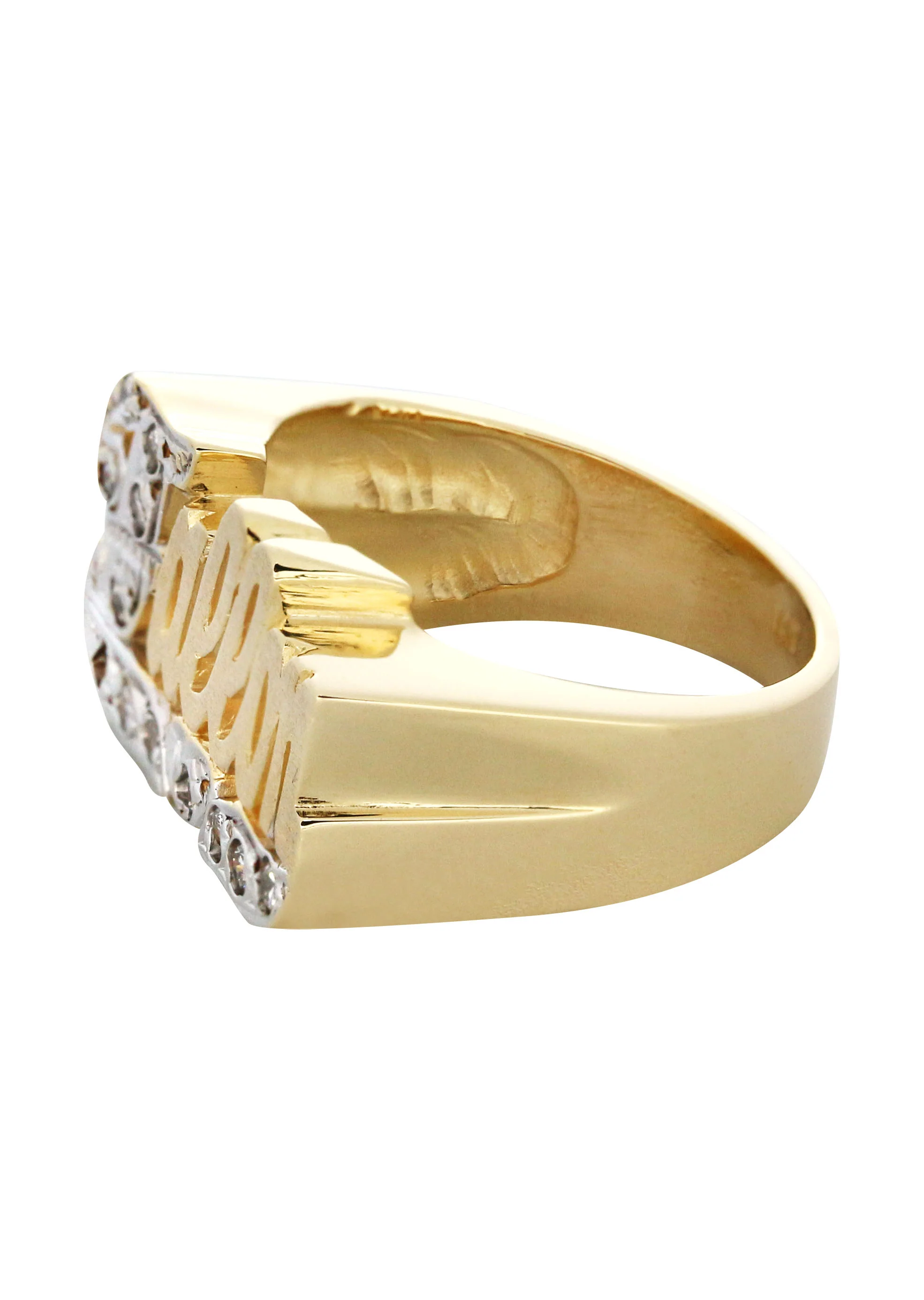 14K Diamond Two Tone Gold Name Ring | Appx. 6 Grams - Image 2