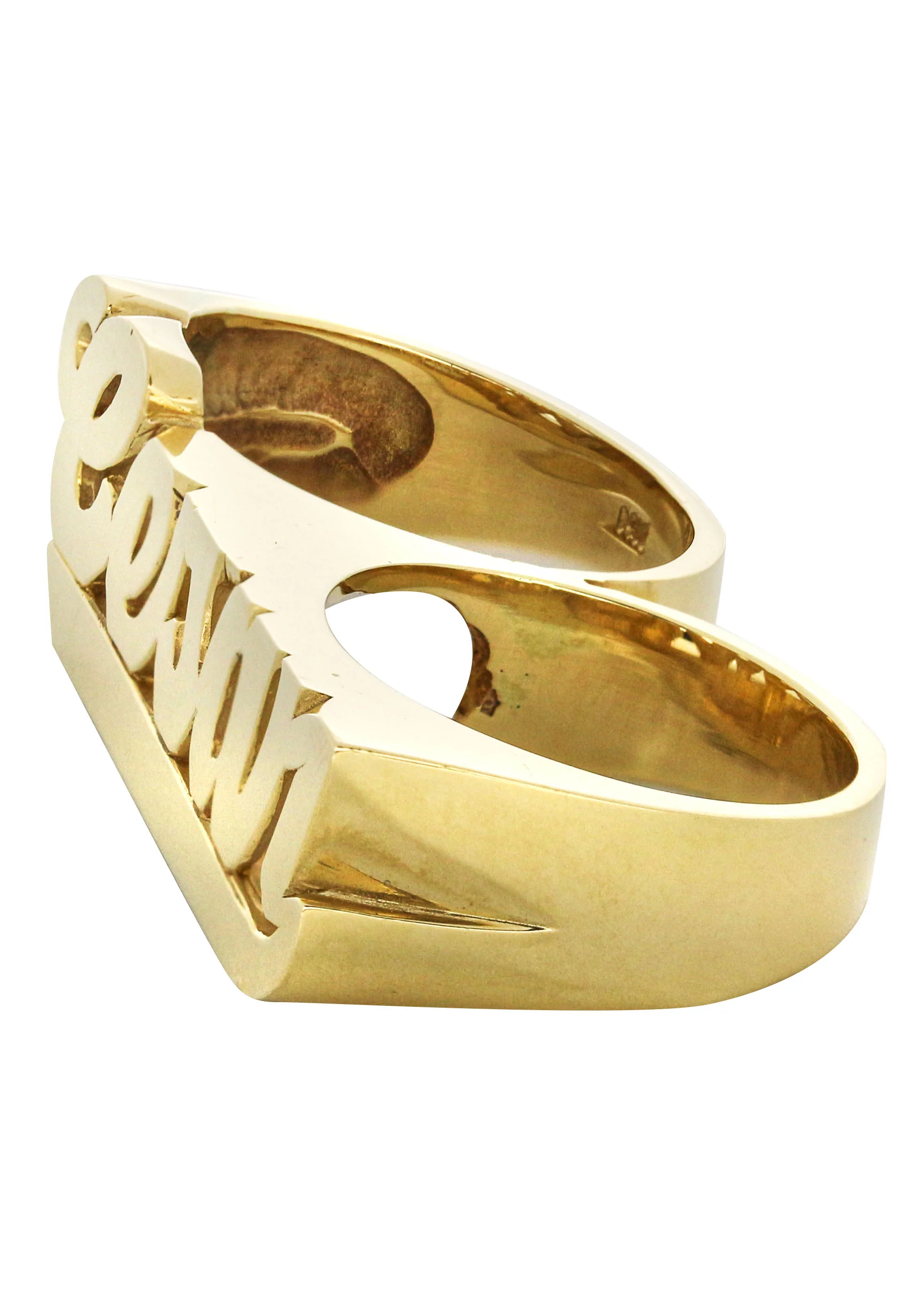 14K Gold Two Finger Name Ring | Appx. 20.5 Grams - Image 2