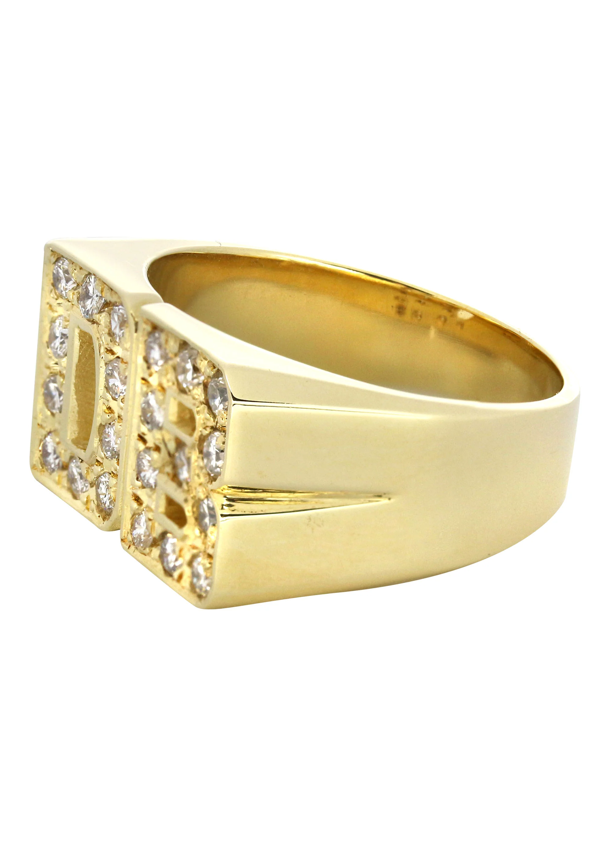 14K Diamond Initials Gold Name Ring | Style #110 - Image 2