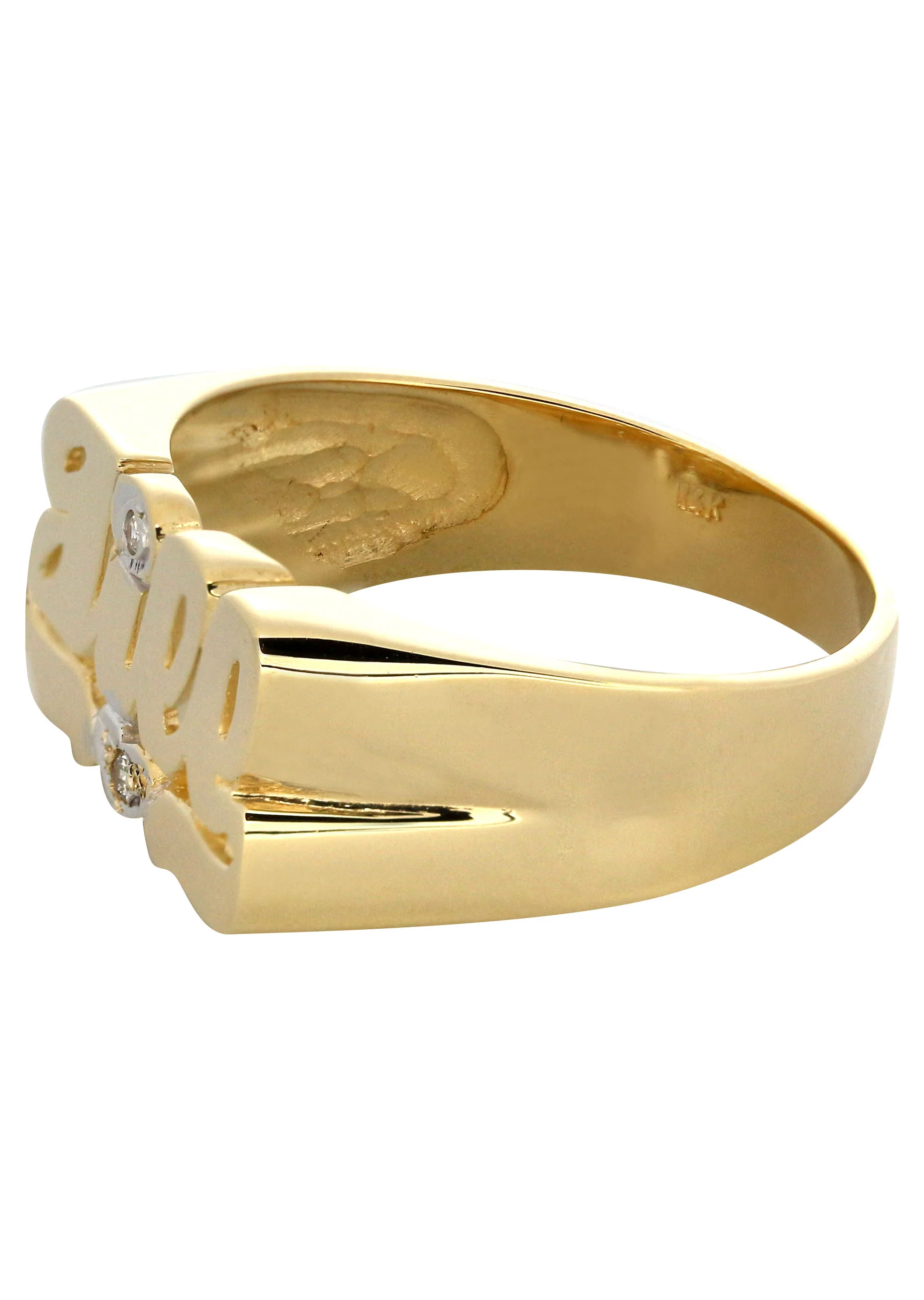 14K Diamond Heart Gold Name Ring | Appx. 4.7 Grams - Image 2